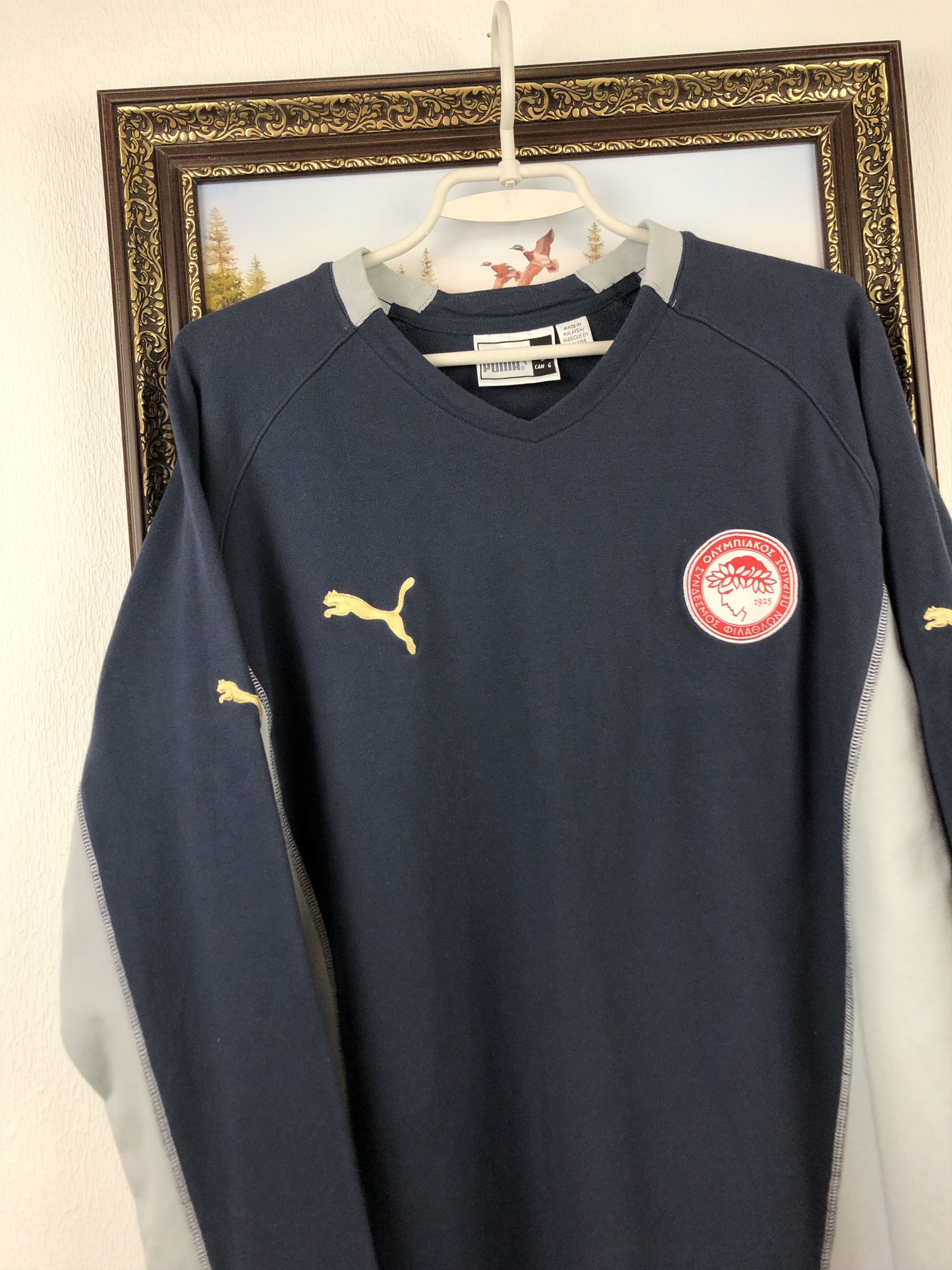 Vintage Vintage Olympiacos Olympiakos Football Sweatshirt Jacket Size US L / EU 52-54 / 3 - 3 Thumbnail