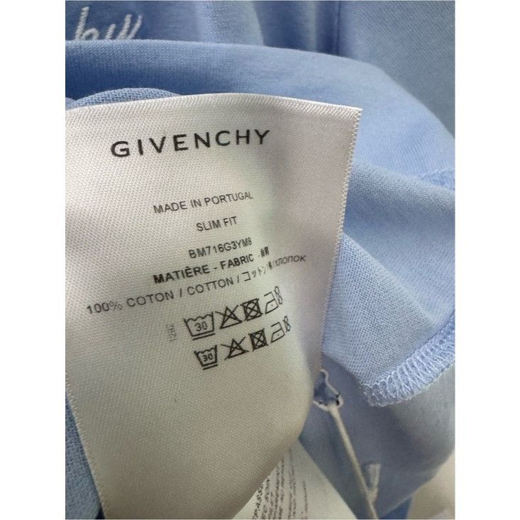 Givenchy Givenchy 1952 Cotton Slim-Fit T-Shirt Baby Blue Men’s Large Size US L / EU 52-54 / 3 - 7 Thumbnail