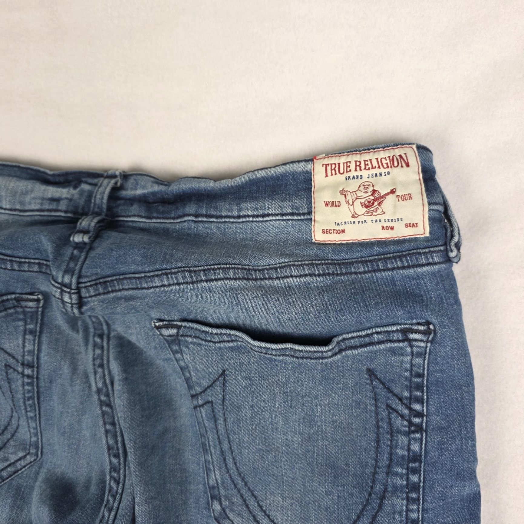 True Religion True Religion Jeans Mens 34x34 Skinny Stretch Denim Rocco Moto Grunge Black Blue Regular Slim 5-Pocket Distressed Logo Vintage No N/A Size US 34 / EU 50 - 6 Thumbnail
