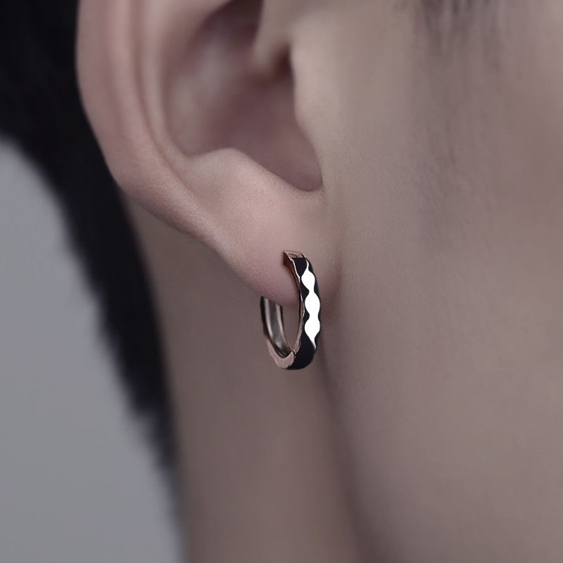Jewelry × Sterling Silver New Trend Earrings Gothic Punk Chrome Jewelry Spike Size ONE SIZE - 1 Thumbnail