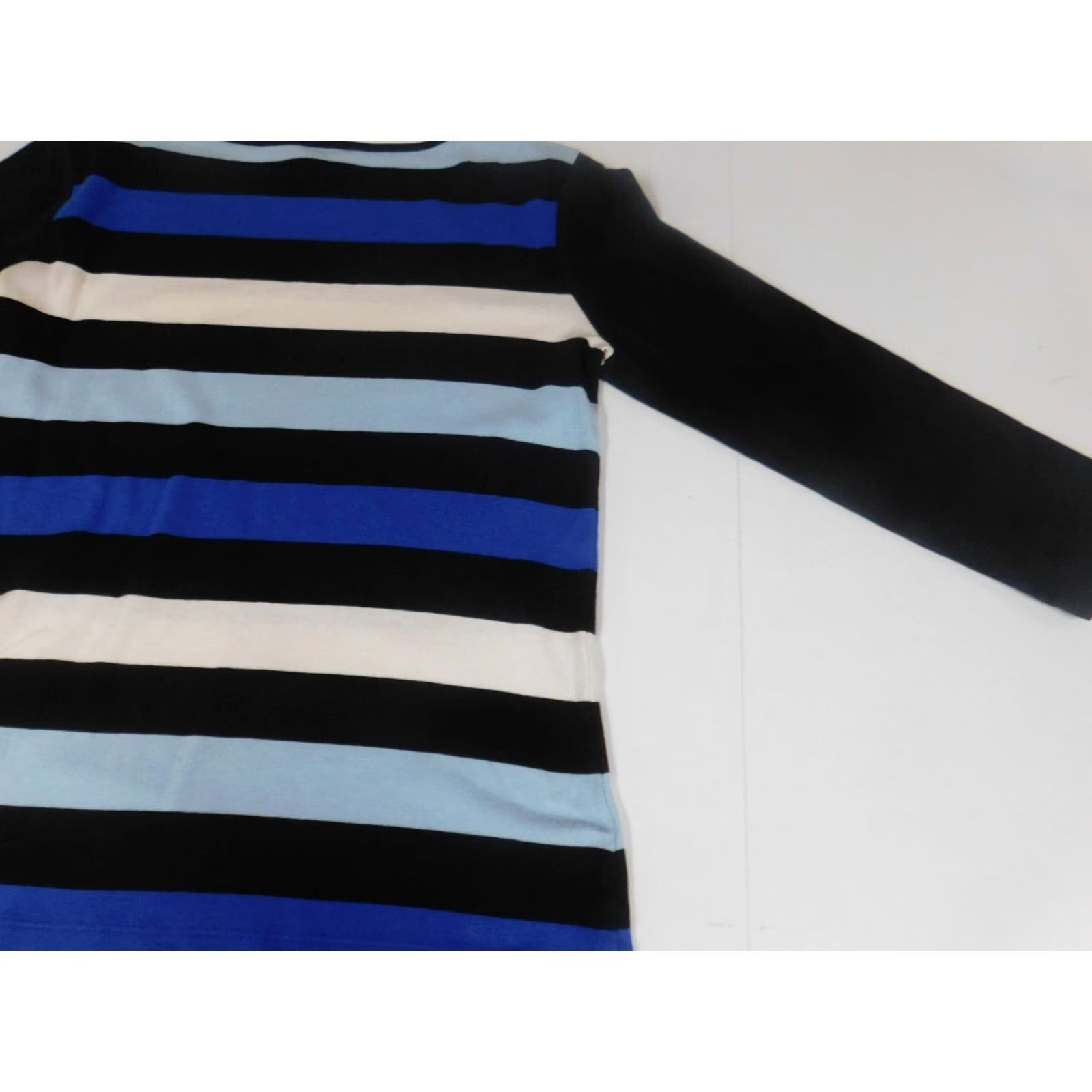 Jones New York Jones New York top Blouse Shirt Womens S Small blue striped crew neck pullover casual long sleeve polyester rayon breathable Sport Vintage: No Size S / US 4 / IT 40 - 7 Thumbnail