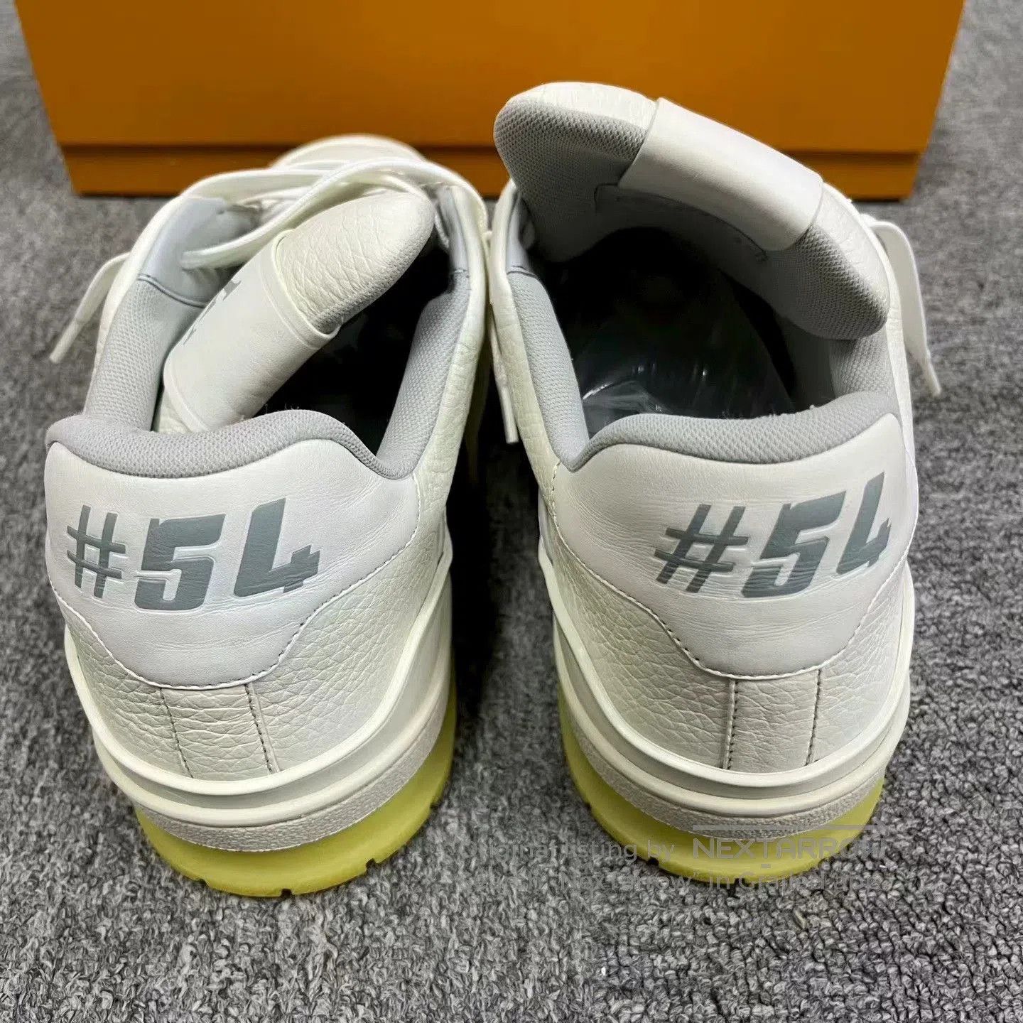 Louis Vuitton louis vuitton white low-top fashion sneakers. Size US 9.5 / EU 42-43 - 3 Thumbnail