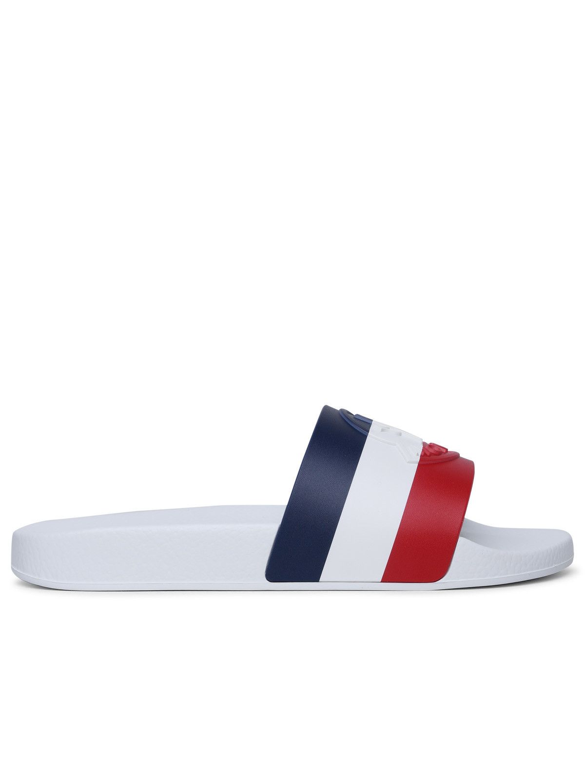 image of Moncler 'basile' White Rubber Slippers, Men's (Size 11)