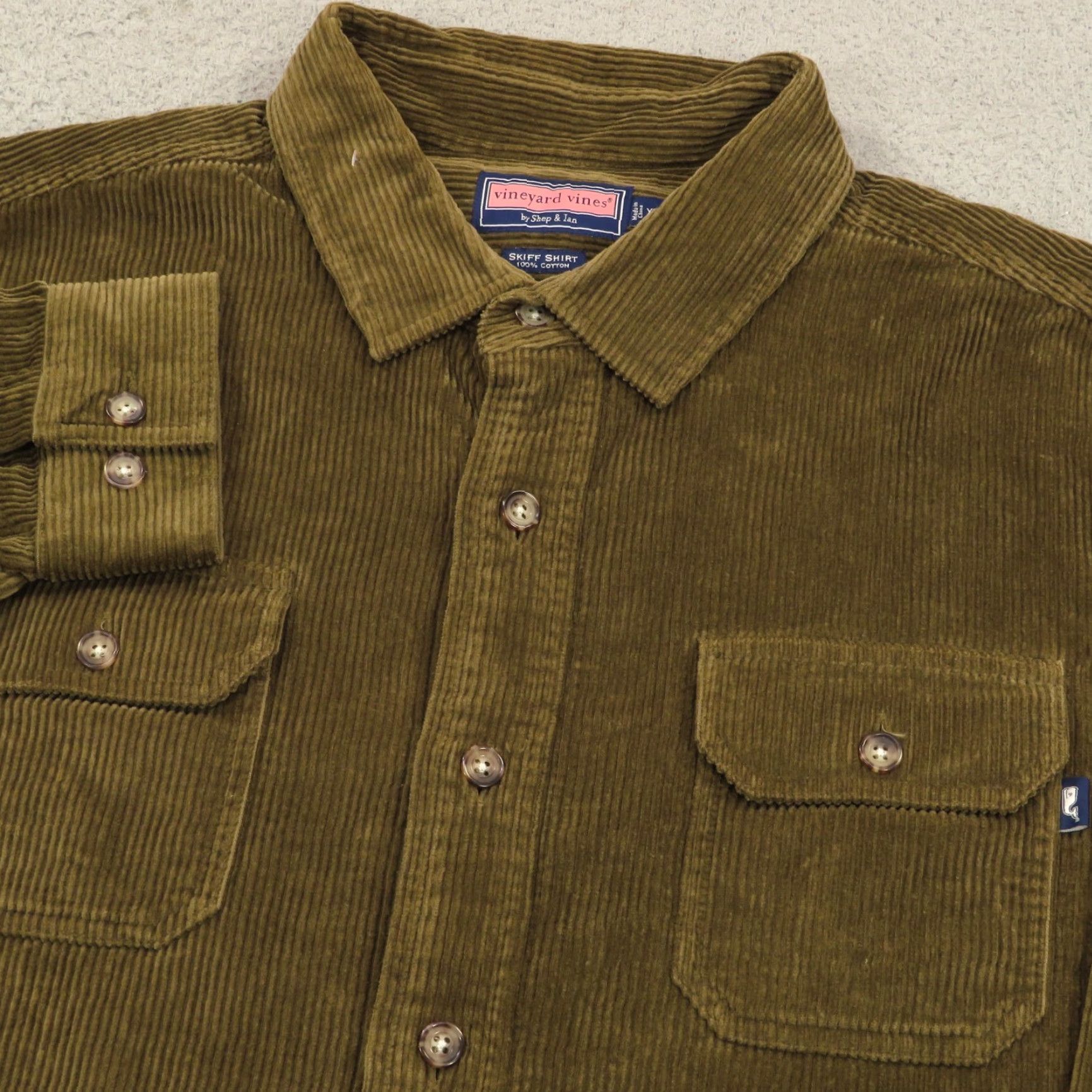 Vineyard Vines Vineyard Vines Skiff Shirt X L Men Brown Corduroy Shirt Jac Overshirt Jacket Prep Size US XL / EU 56 / 4 - 2 Thumbnail