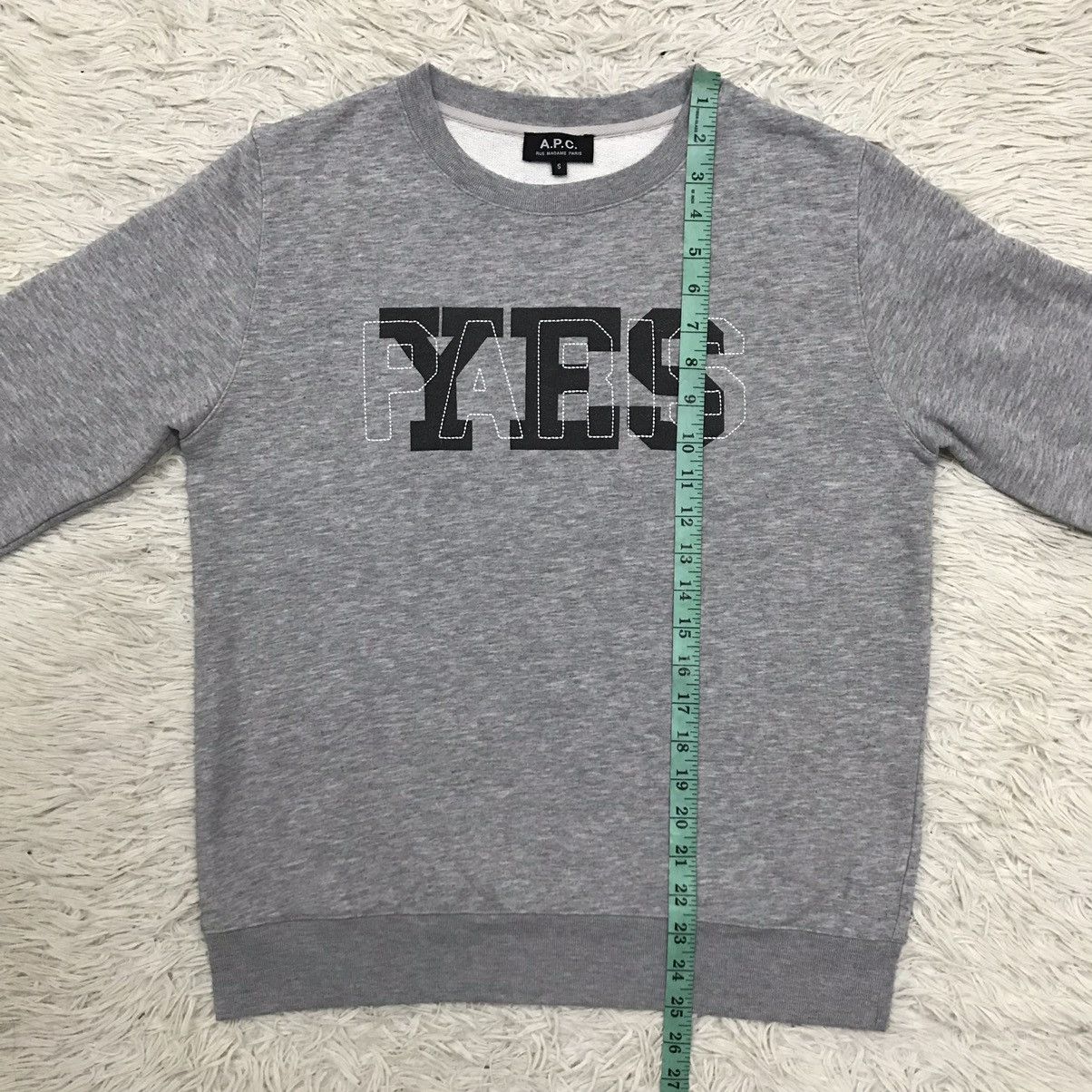 A.P.C. × Designer × Japanese Brand A.P.C. RUE MADAME PARIS YES PARIS SPELLOUT SWEATSHIRT Size US S / EU 44-46 / 1 - 14 Thumbnail
