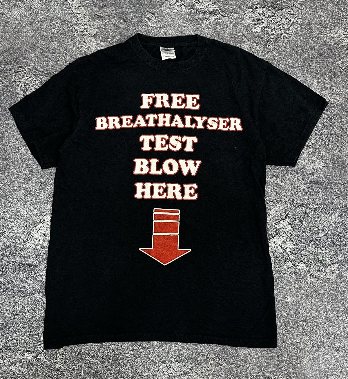 Japanese Brand Vintage Humor Free Breathalyser Test Blow Here T-Shirt Y2k Size US M / EU 48-50 / 2 - 1 Thumbnail