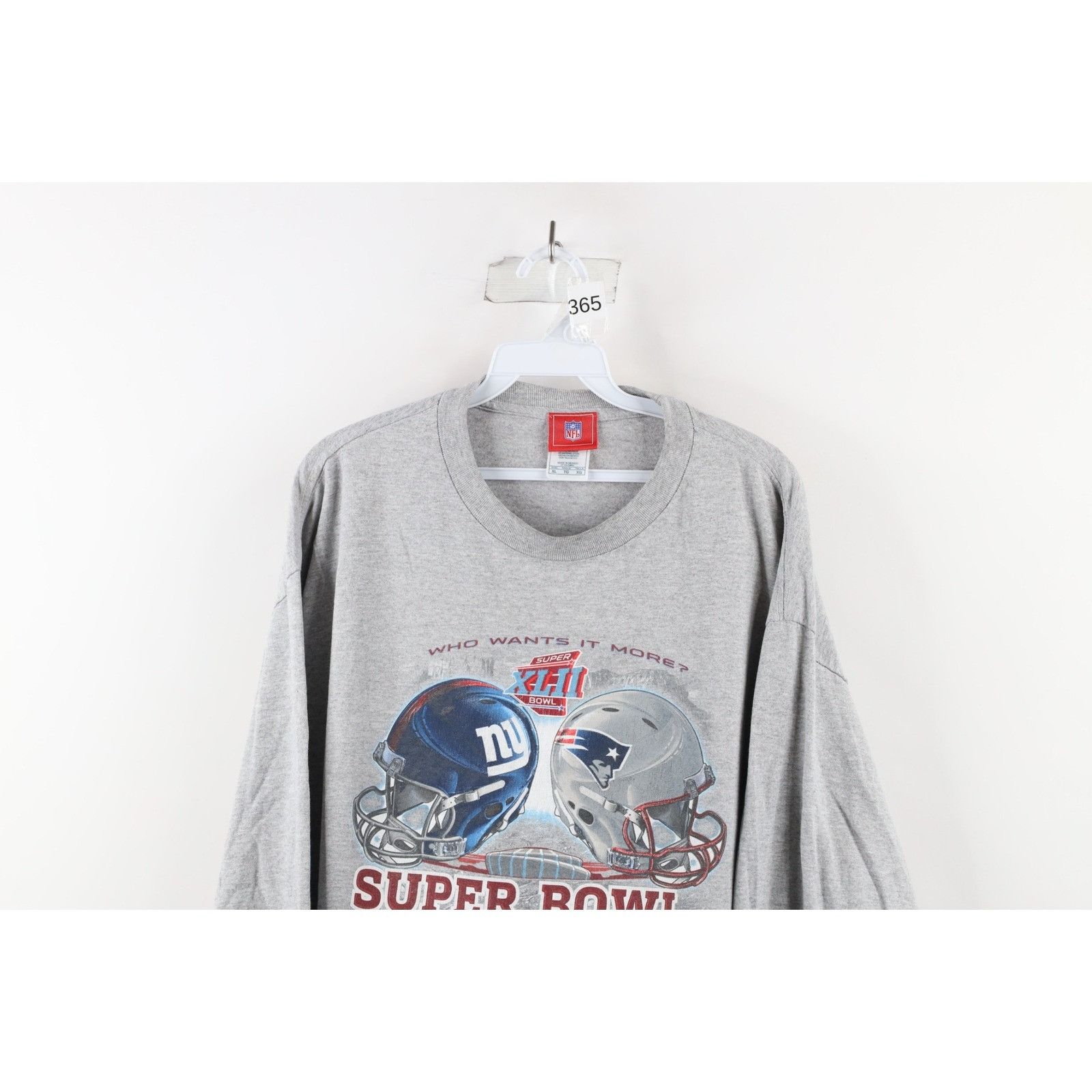 Vintage Vintage Super Bowl XLII New England Patriots T-Shirt Size US XL / EU 56 / 4 - 2 Thumbnail