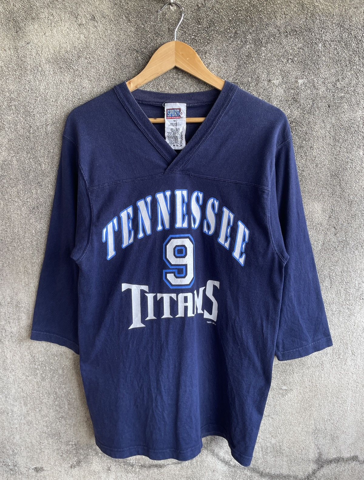Born X Raised × NFL Vintage 00s🔥NFL TENNESSEE TITANS🔥Mc NAIR 3Quarter V Neck Tee Size US M / EU 48-50 / 2 - 1 Thumbnail