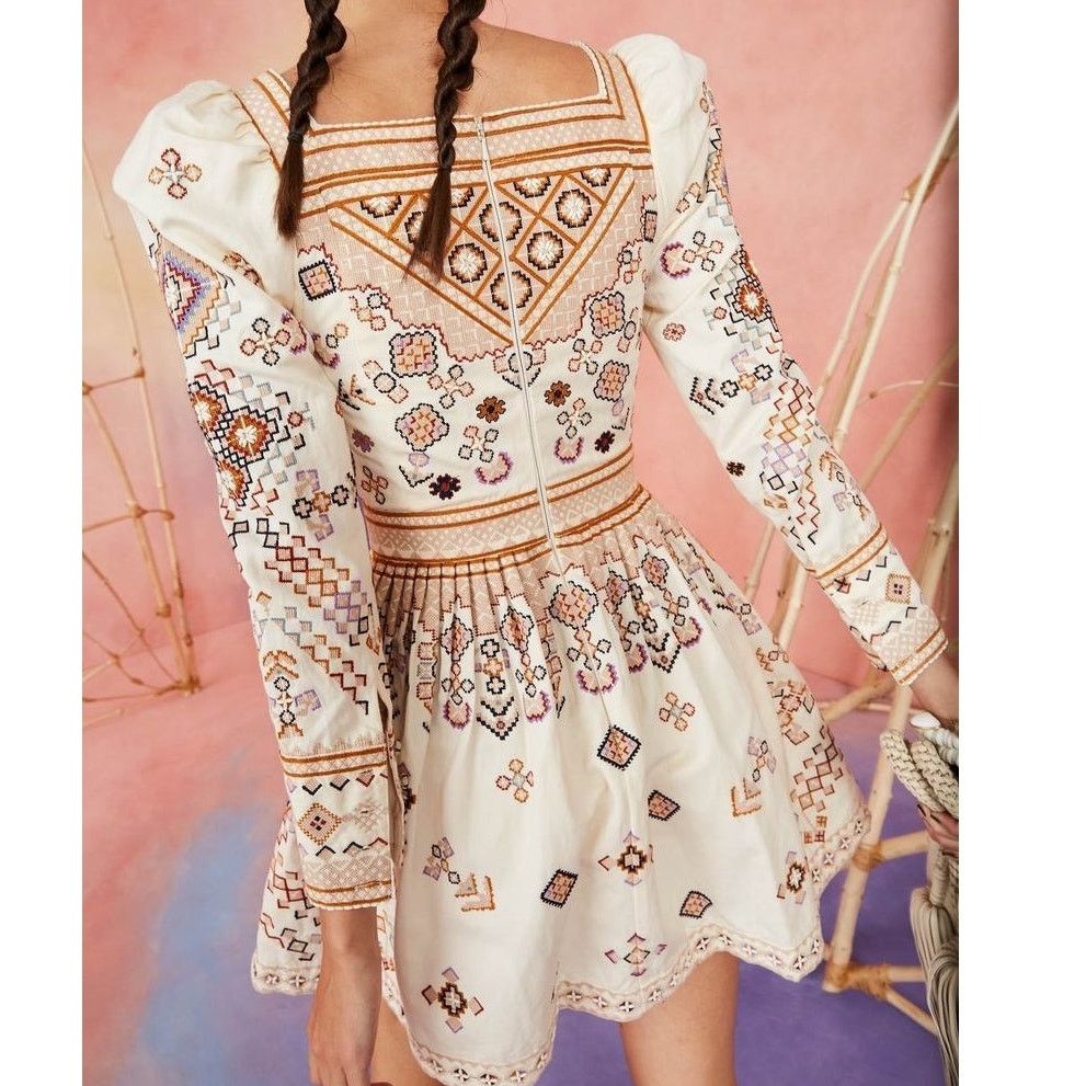 Ulla Johnson Ulla Johnson Adilah Beaded Embroidered Mini Dress size 0 Size XS / US 0-2 / IT 36-38 - 3 Thumbnail