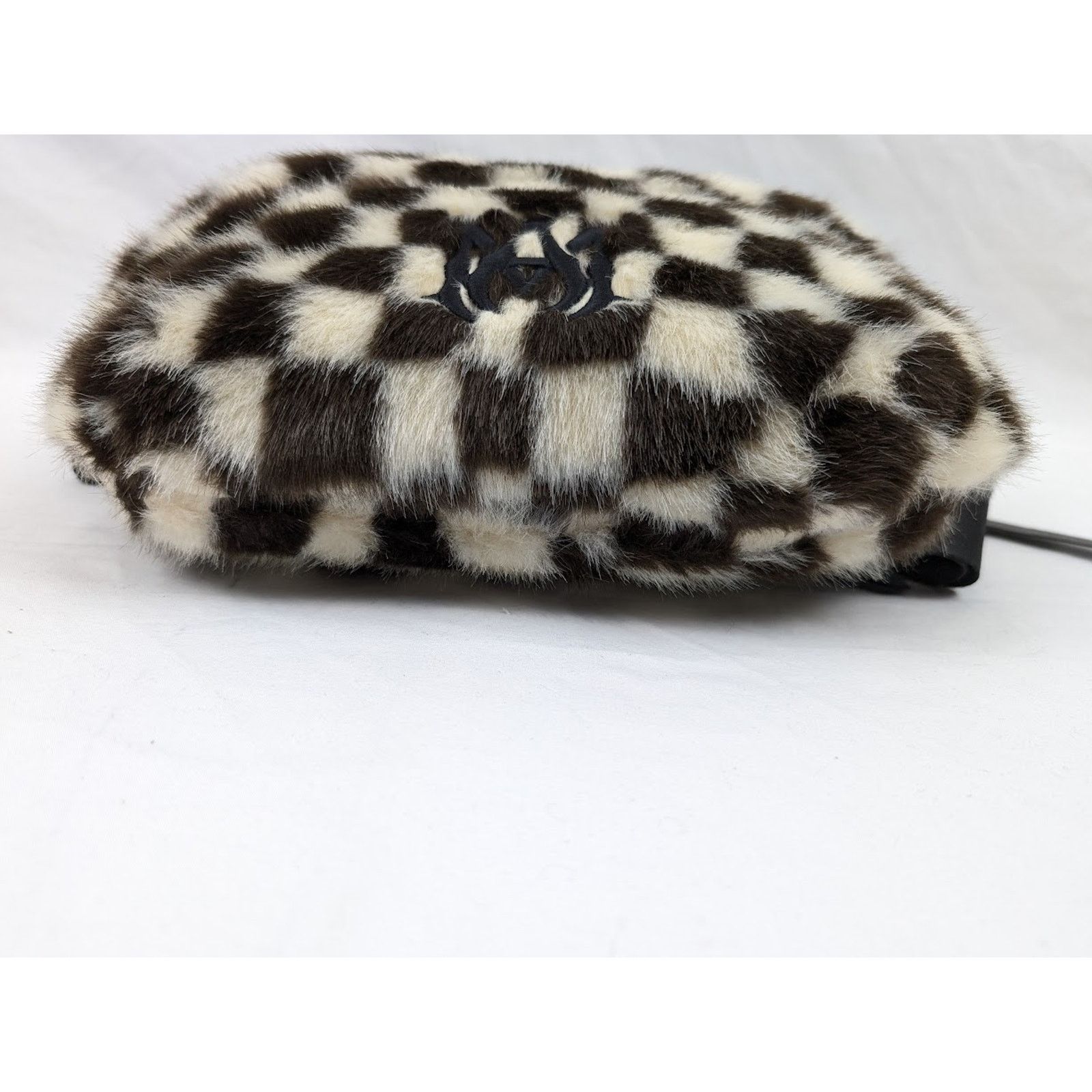 Amiri o1rshd1 DUP/ Size: OS/Faux Fur Checkered Bumbag Black/White Size ONE SIZE - 7 Thumbnail