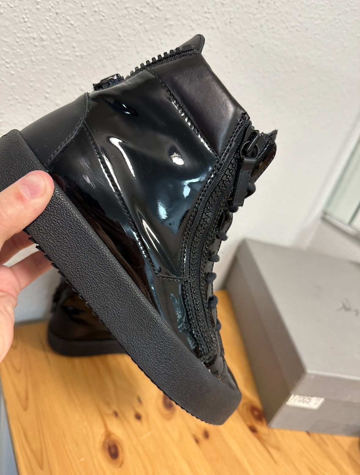 Giuseppe Zanotti Giuseppe Zanotti Patten Leather High Top Size US 7 / EU 40 - 3 Thumbnail