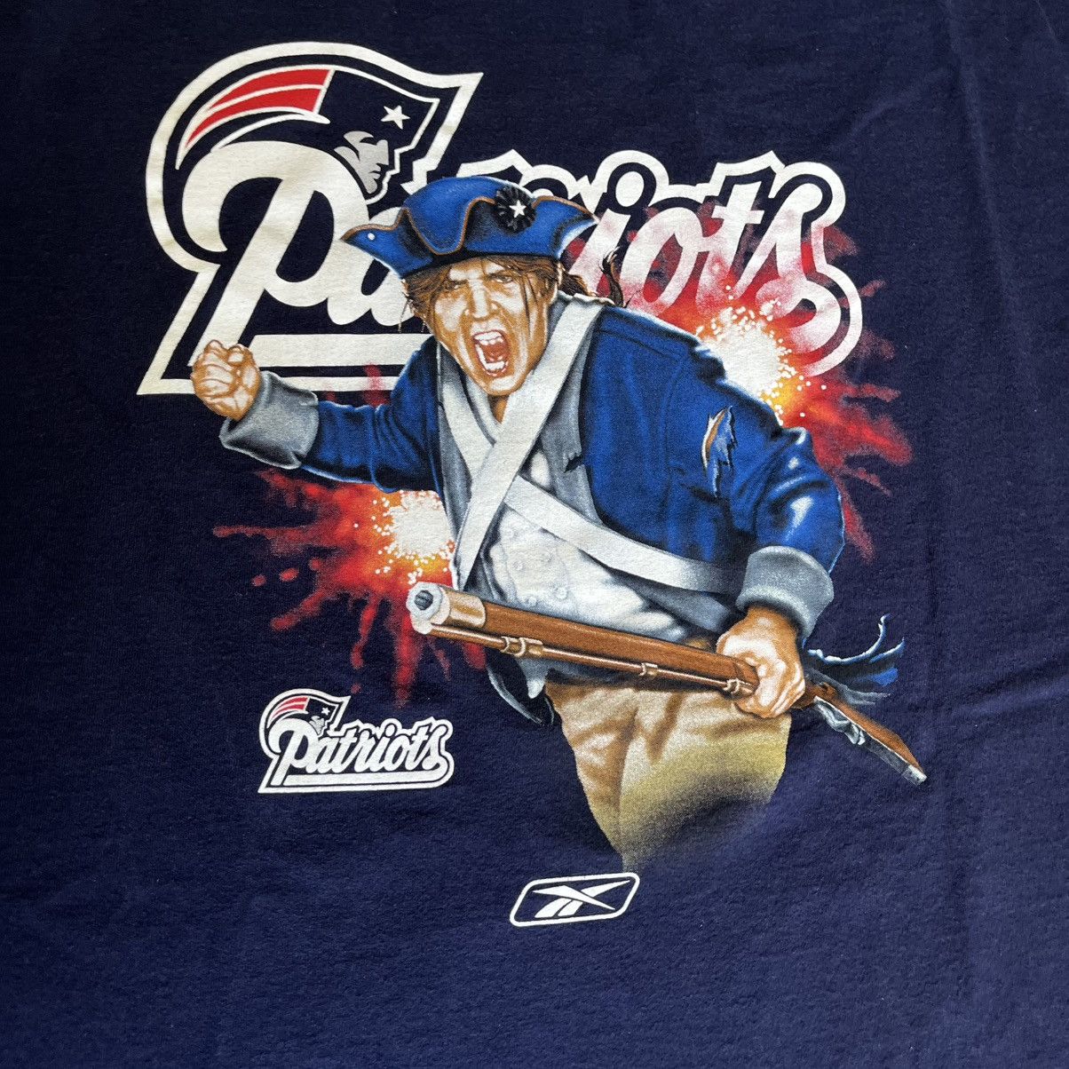 Reebok Vintage Y2K NFL Reebok New England Patriots Pat Graphic Tee Size US XXL / EU 58 / 5 - 3 Thumbnail