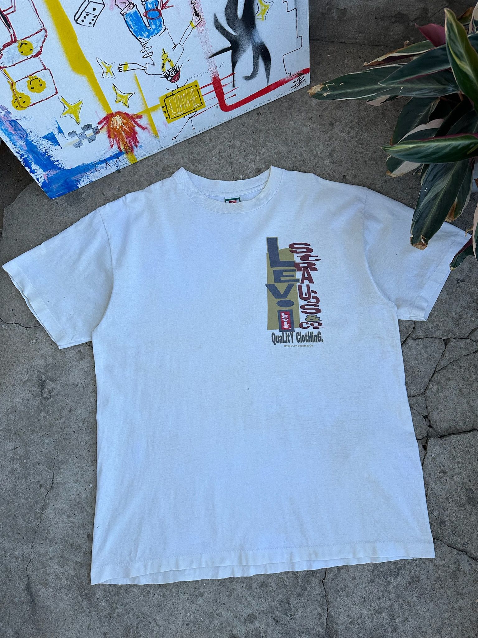 Levi's Vintage 90’s Levi’s Single Stich T-Shirt Size US XL / EU 56 / 4 - 1 Thumbnail
