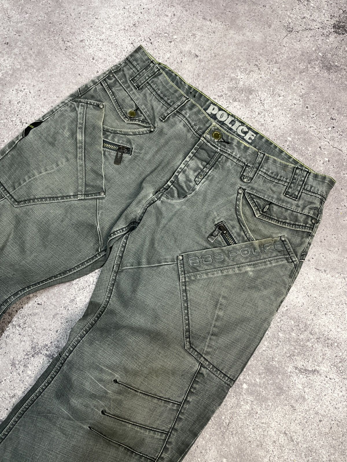 Vintage Vintage Distressed Y2K Police Cargo Jeans Pants Size US 34 / EU 50 - 5 Thumbnail