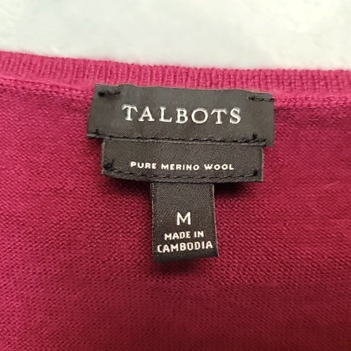 Talbots Talbots Sweater Womens Medium Purple 100% Merino Wool Crew Neck Pullover Knit Ribbed Solid Casual Womens Size M / US 6-8 / IT 42-44 - 3 Thumbnail