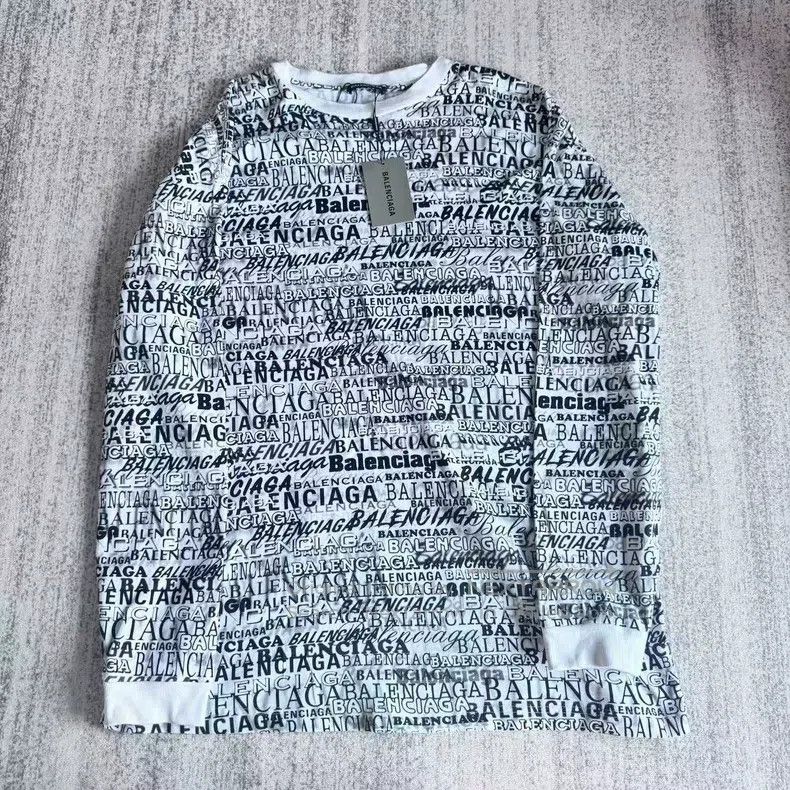 Balenciaga Balenciaga White barrage full of printed long sleeves Size US S / EU 44-46 / 1 - 1 Thumbnail