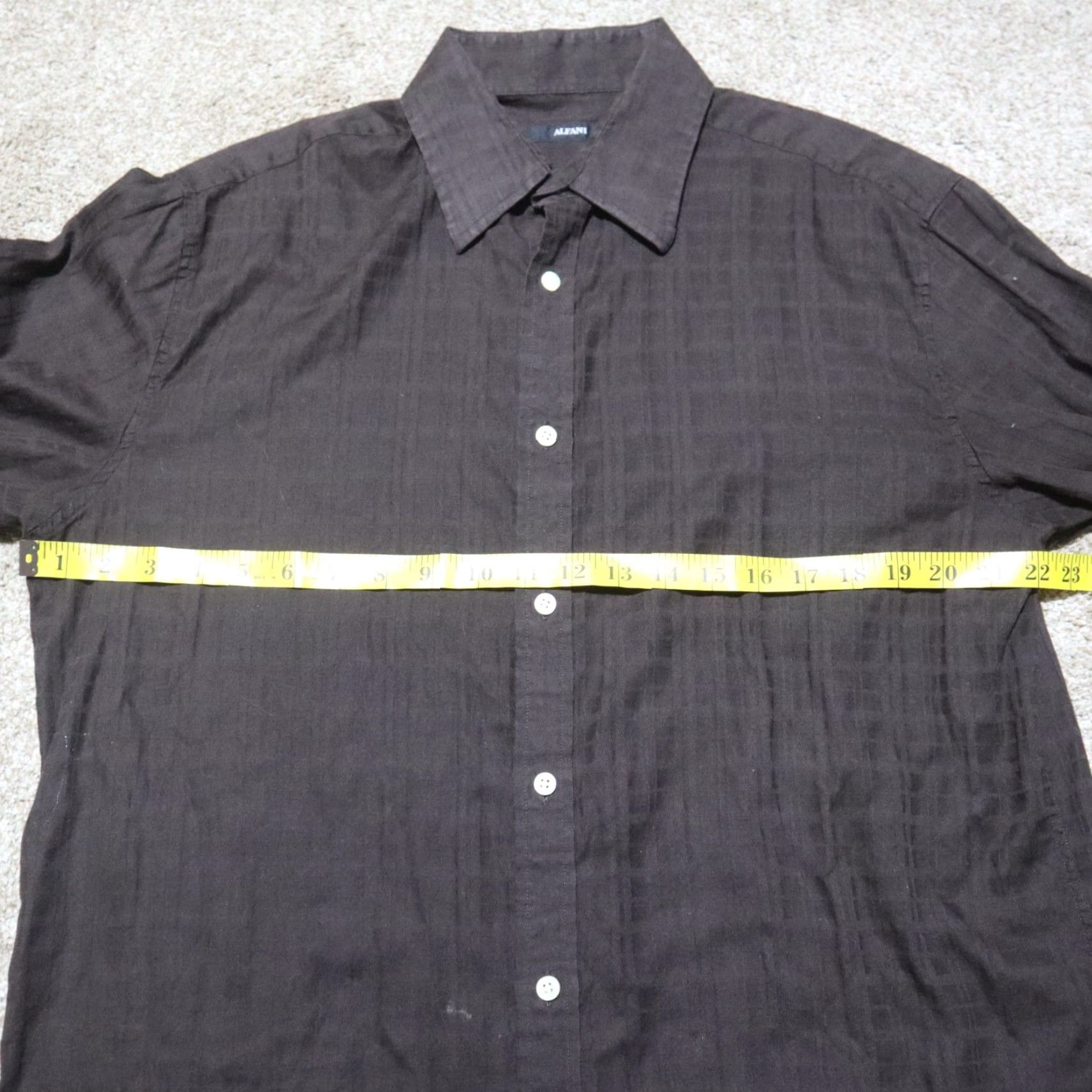 Alfani Alfani Shirt Button-Down Long Sleeve Men’s Size L Brown Adult Comfort Size US L / EU 52-54 / 3 - 4 Thumbnail