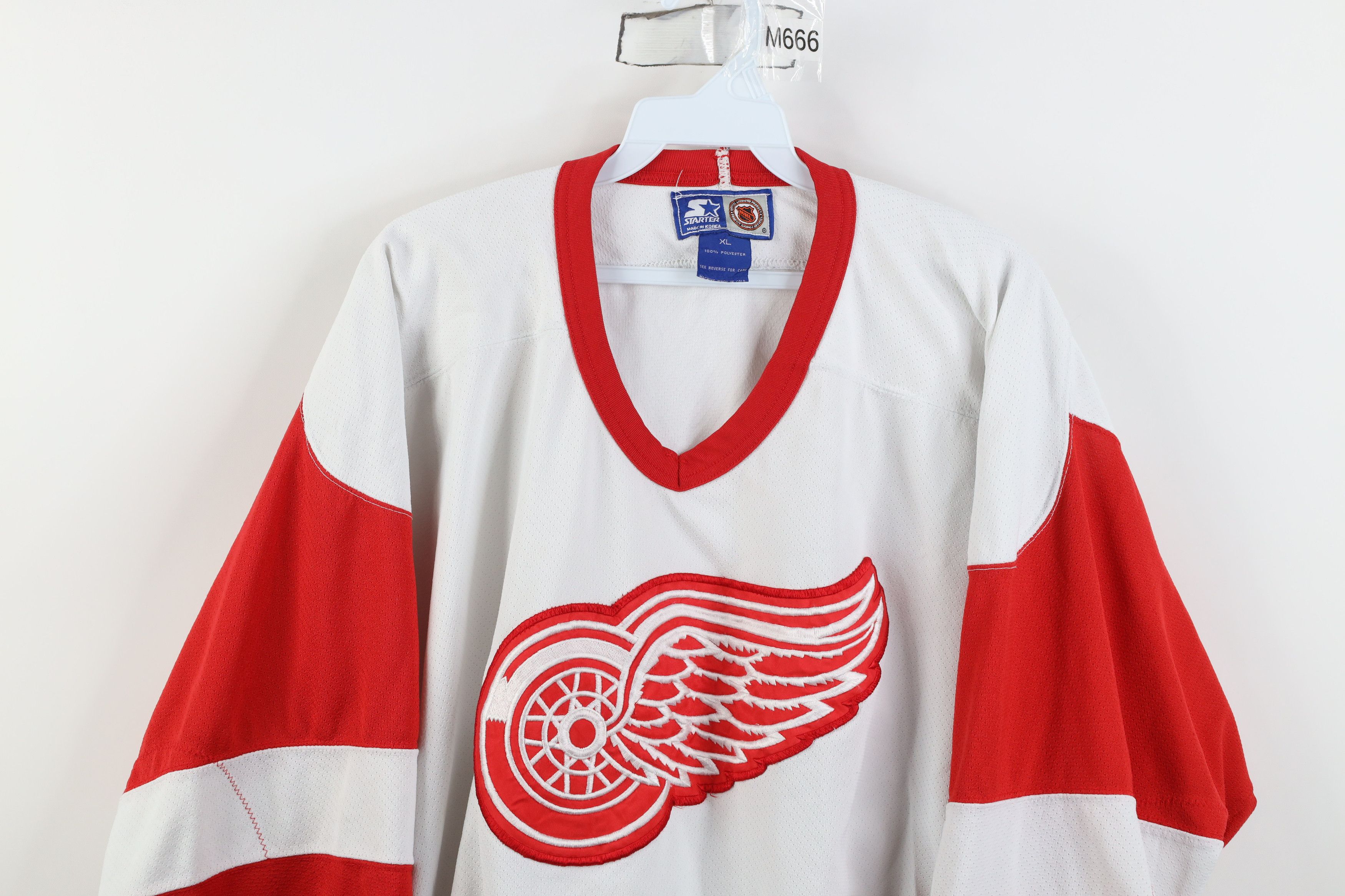 Starter Vintage 90s Starter Red Wings Hockey Jersey White 2Pac 2 Pac Size US XL / EU 56 / 4 - 2 Thumbnail