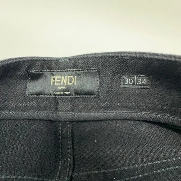 Fendi Fendi Slim Fit Black Denim Pants for Men -2507 Size US 30 / EU 46 - 2 Thumbnail