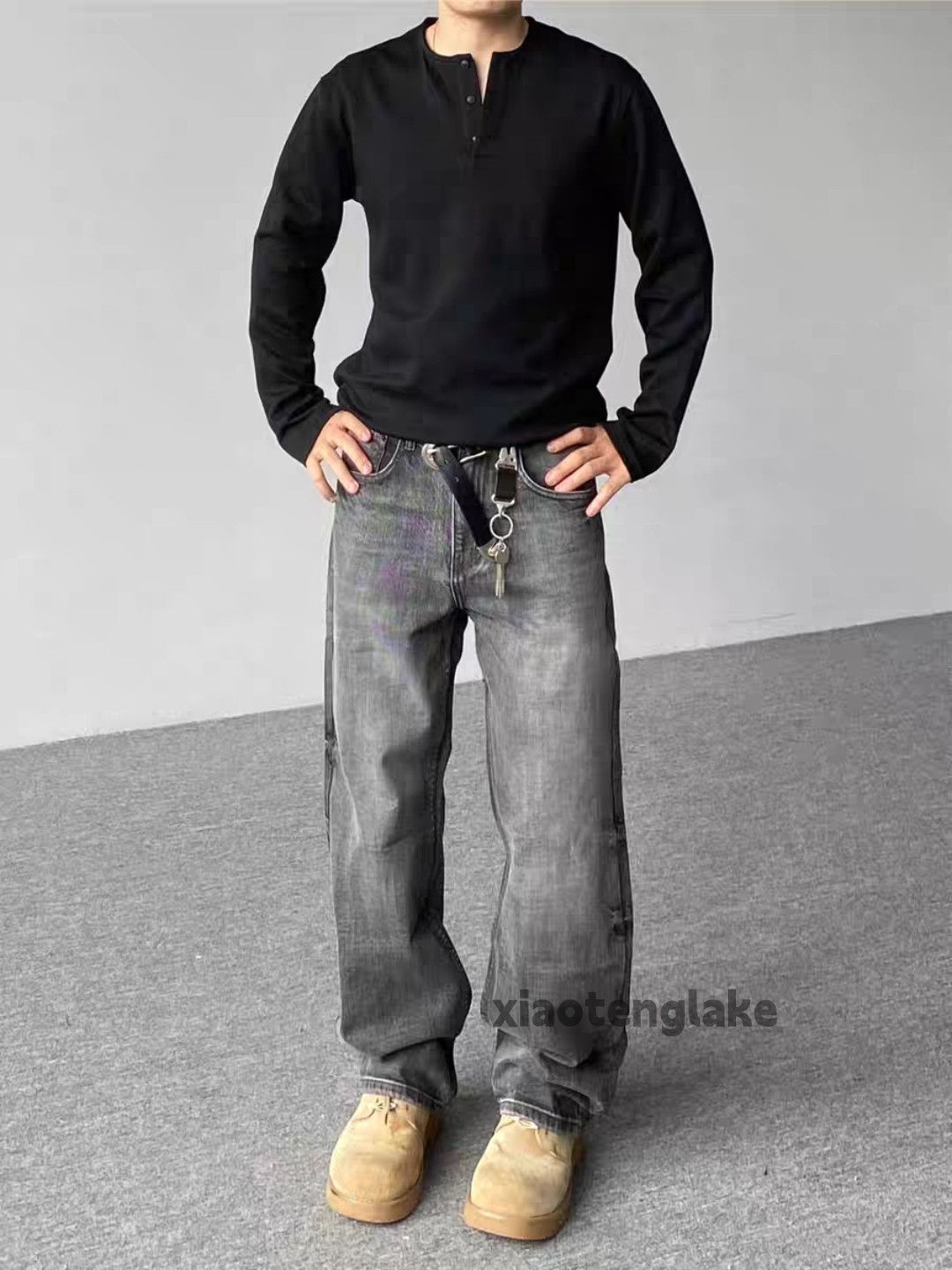 Vintage Unisex washed faded loose baggy hiphop yuppie jeans Size US 38 / EU 54 - 5 Thumbnail