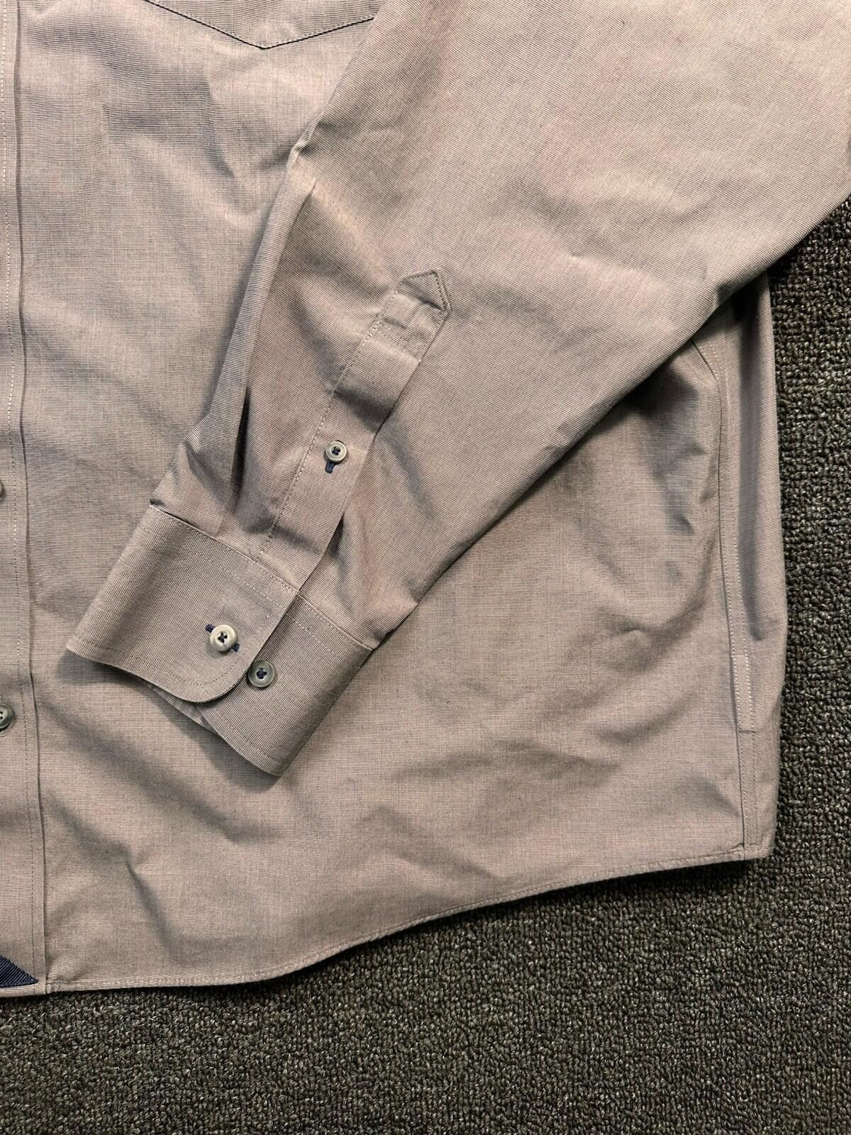 UNTUCKit UNTUCKit Men's XX-Large Gray Cotton Wrinkle Resistant Shirt Size US XXL / EU 58 / 5 - 4 Thumbnail