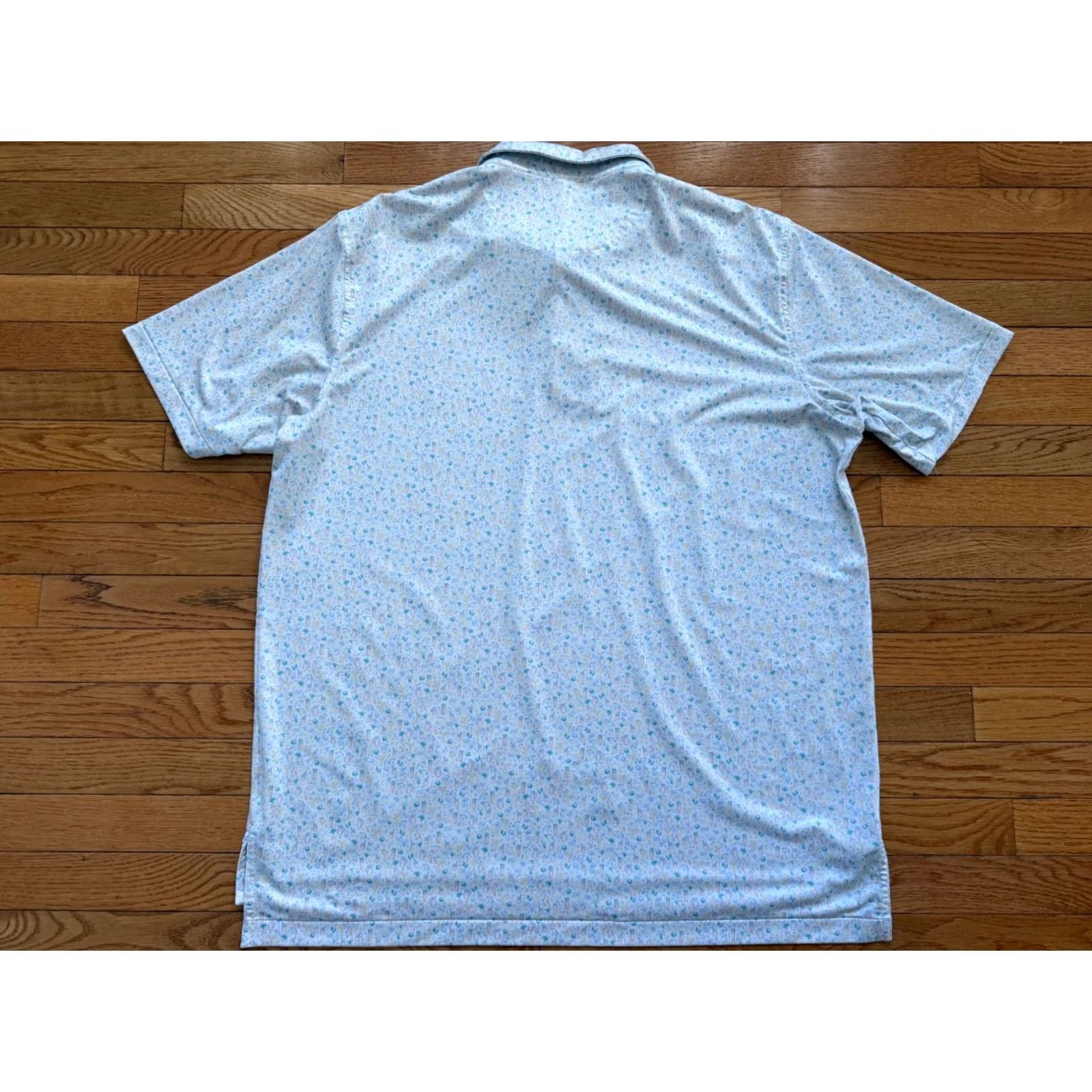 Peter Millar Peter Millar Summer Comfort Polo Shirt XL White Mens Geometric Beach Golf Shirt Size US XL / EU 56 / 4 - 2 Thumbnail