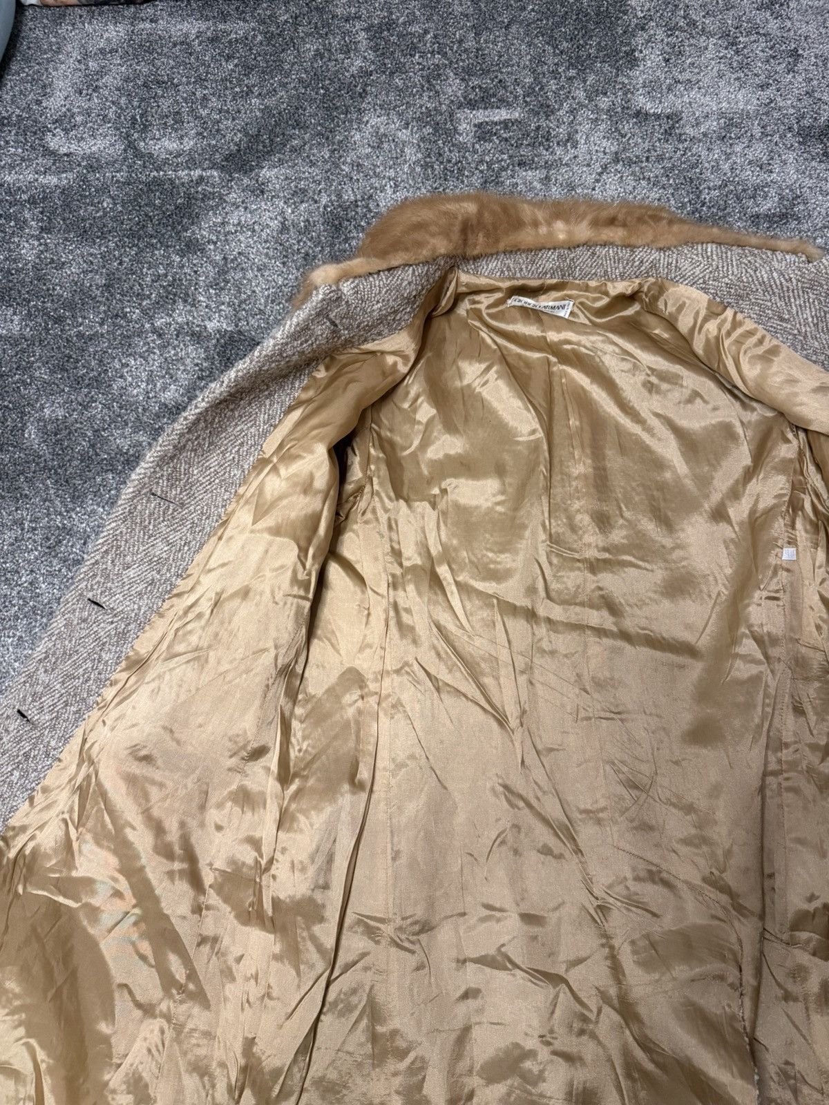 Giorgio Armani Giorgia Armani Wool & Mink fur overcoat Vintage Size M / US 6-8 / IT 42-44 - 10 Thumbnail