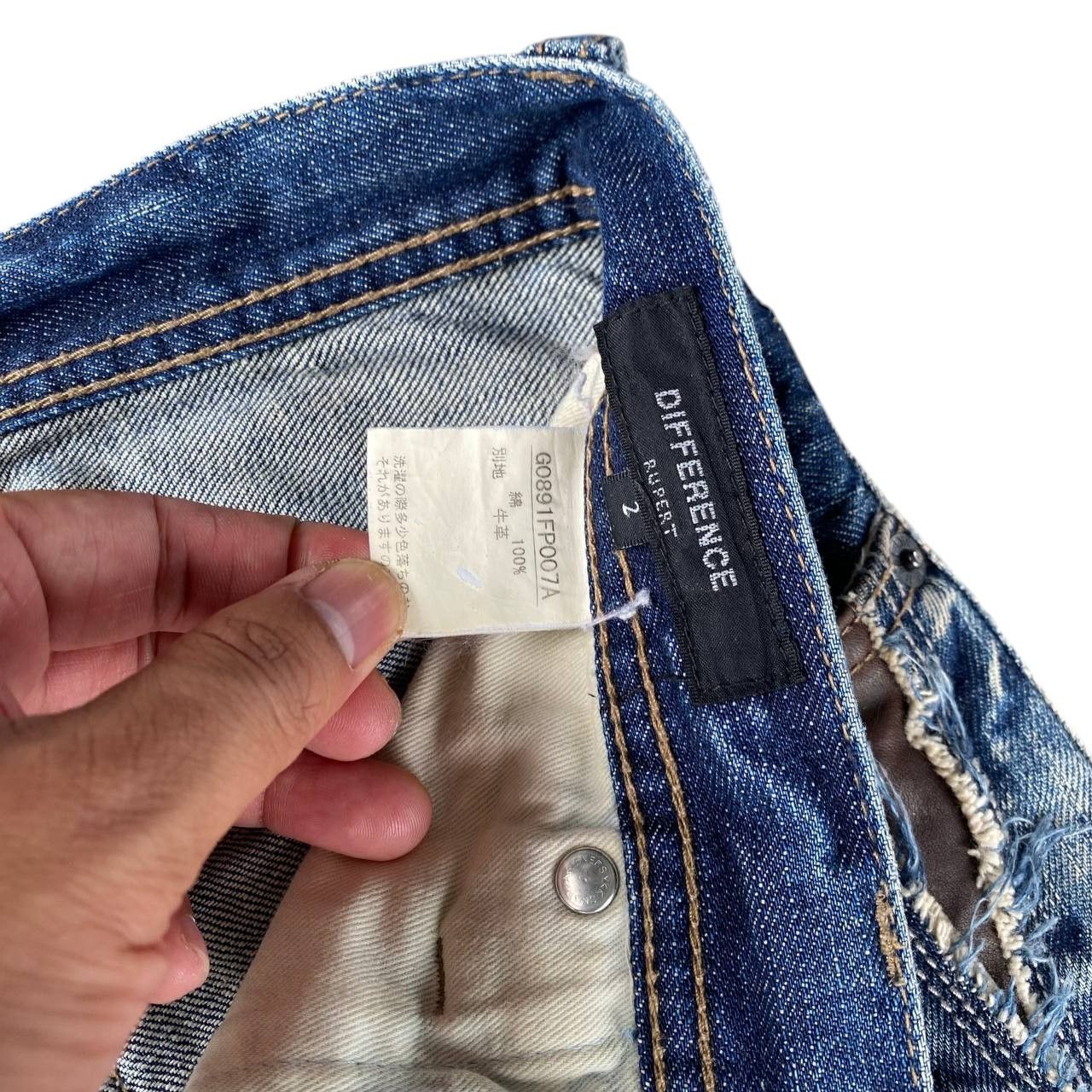 Japanese Brand Difference Rupert Japan Distressed Boro Denim Crust Punk Size US 28 / EU 44 - 12 Thumbnail