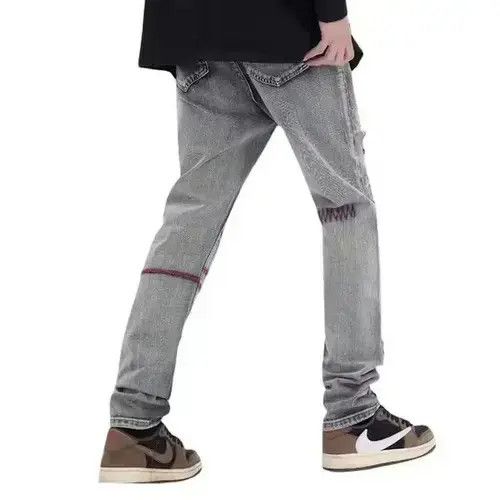 Japanese Brand × Jean Patched Distressed Embroidery Blue Denim Jeans Size US 30 / EU 46 - 3 Thumbnail