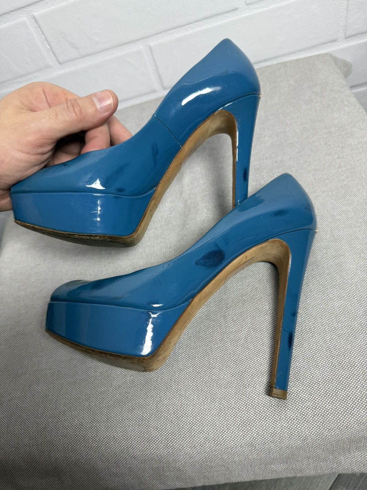Dior Christian Dior Heels Shoes Patent Leather Size 37 STAINS Size US 7 / IT 37 - 6 Thumbnail