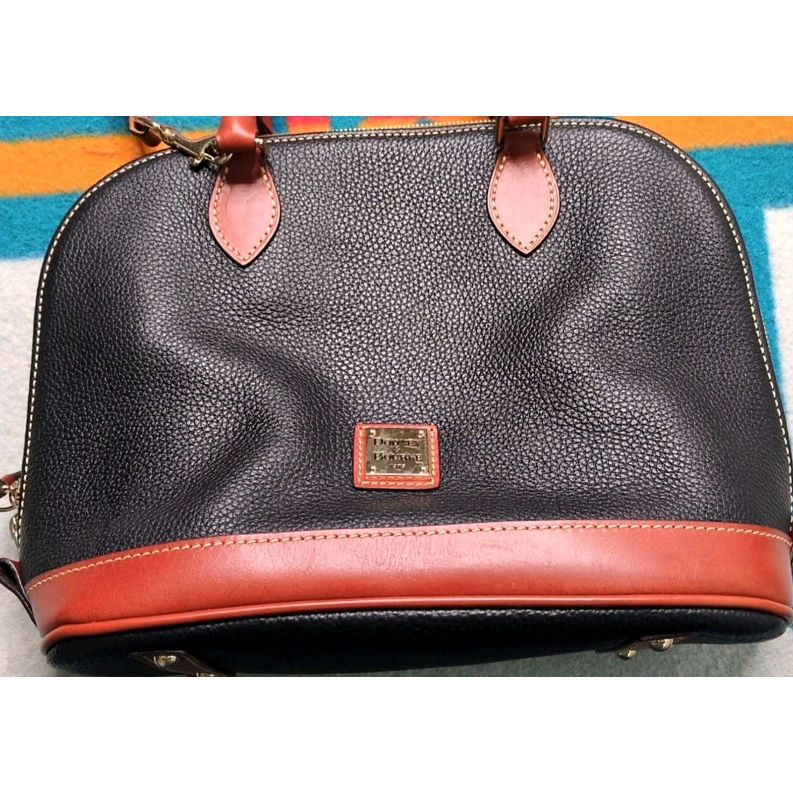 Dooney & Bourke Dooney & Bourke Leather Satchel Bag Shoulder Strap Handbag Purse Pebble Grain Multicolor Women Size ONE SIZE - 3 Thumbnail