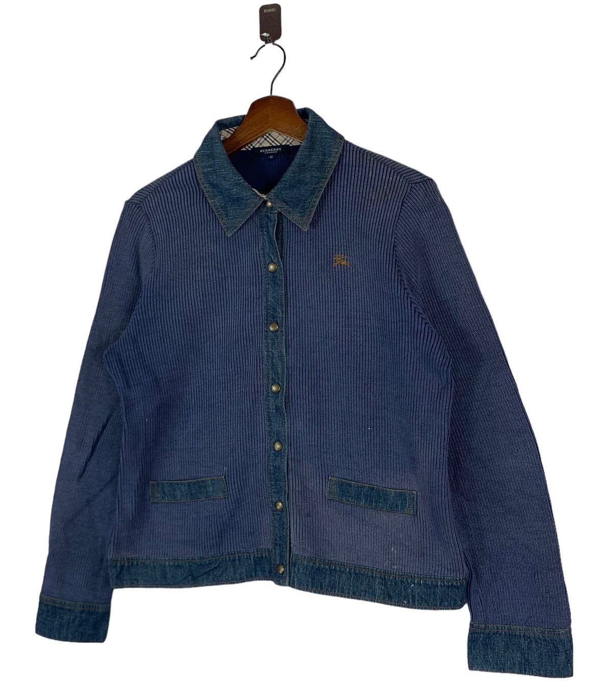 Burberry VINTAGE BURBERRYS OF LONDON CARDIGAN PEARL SNAP BUTTON Size S / US 4 / IT 40 - 2 Thumbnail