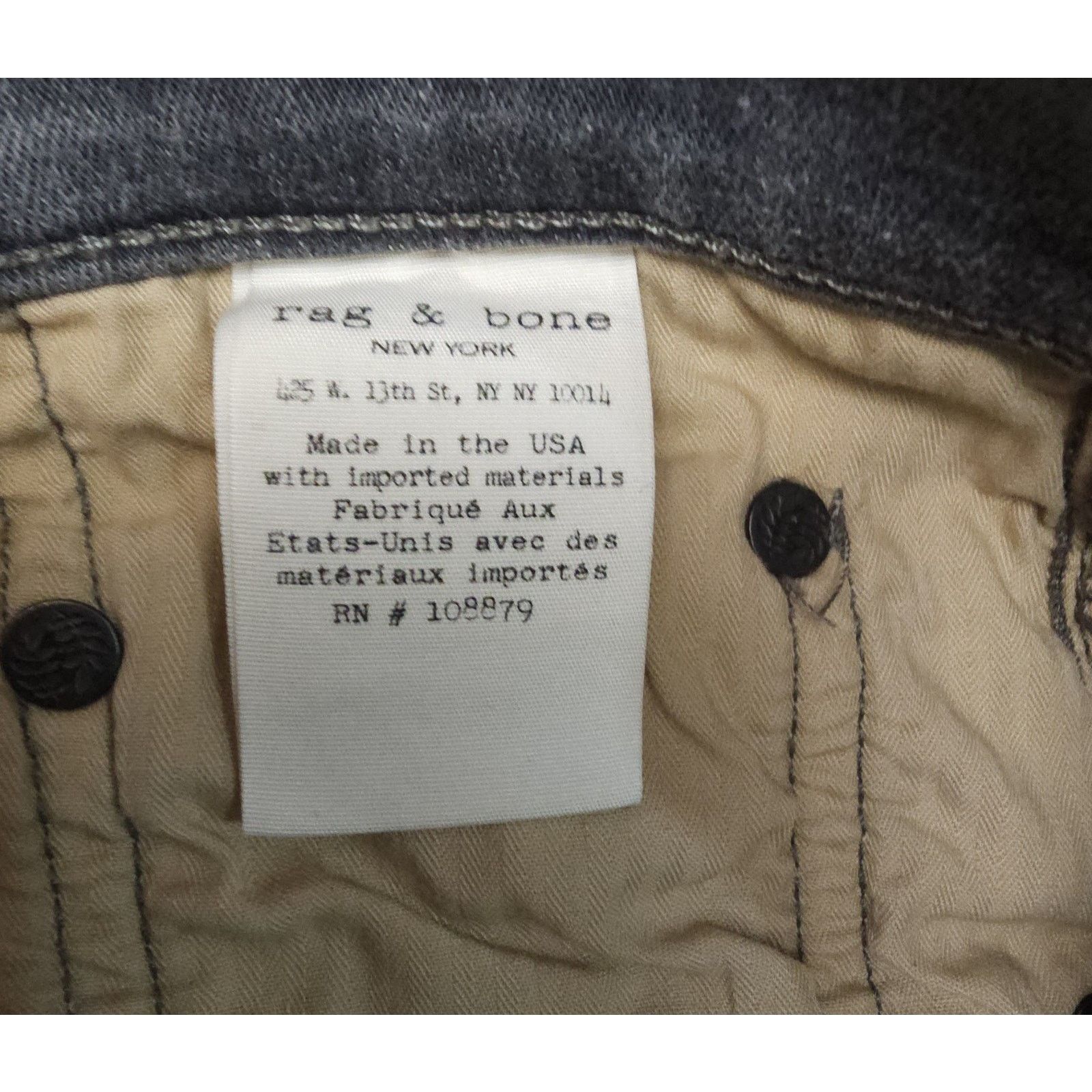 Rag & Bone Rag & Bone Standard 3 Athletic Silver Grey Stretch Jeans 32 Size US 32 / EU 48 - 5 Thumbnail