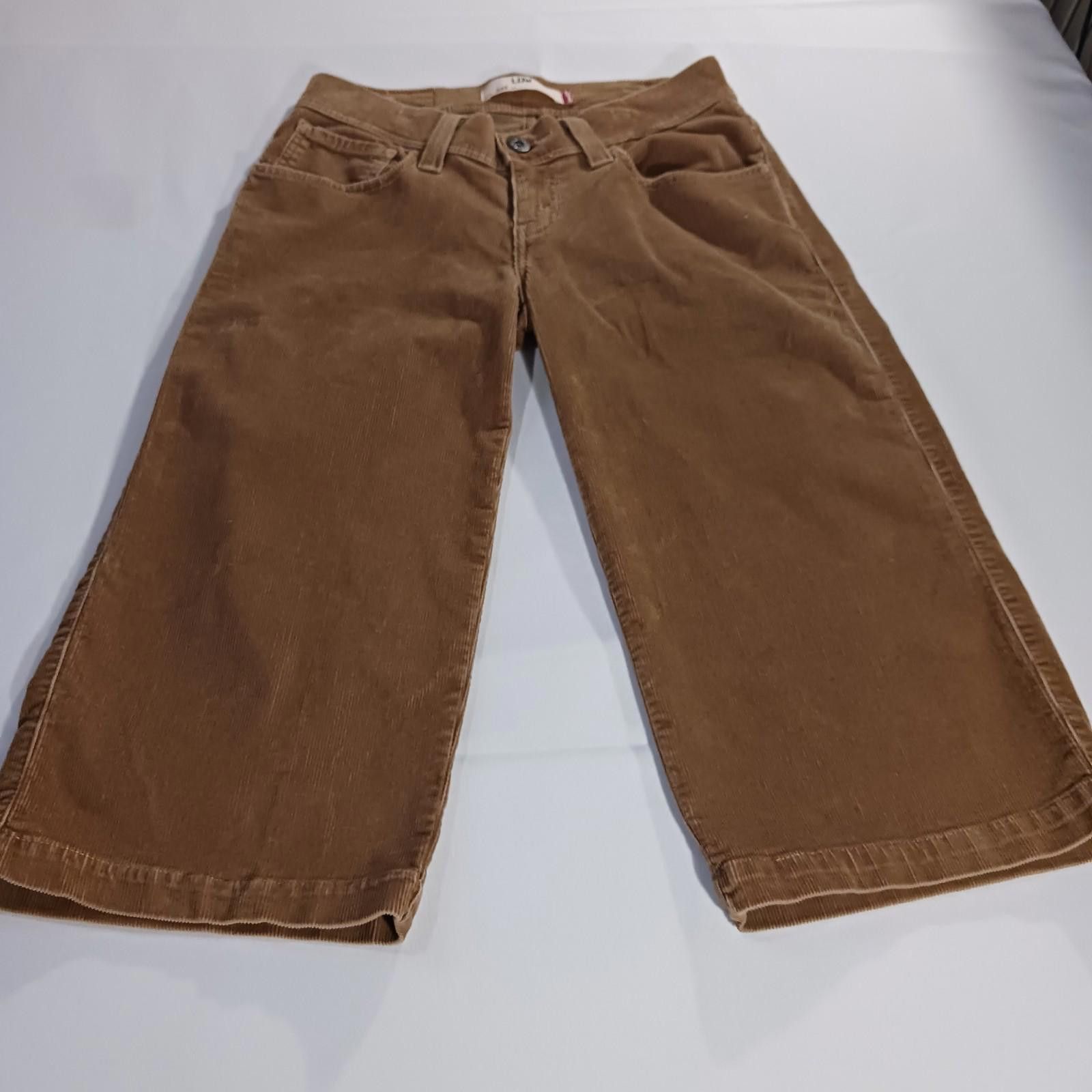 Levi's Levis 542 Low Corduroy Pants Women 6 (30×19) Brown Capri Y2K Size 28" / US 6 / IT 42 - 9 Thumbnail