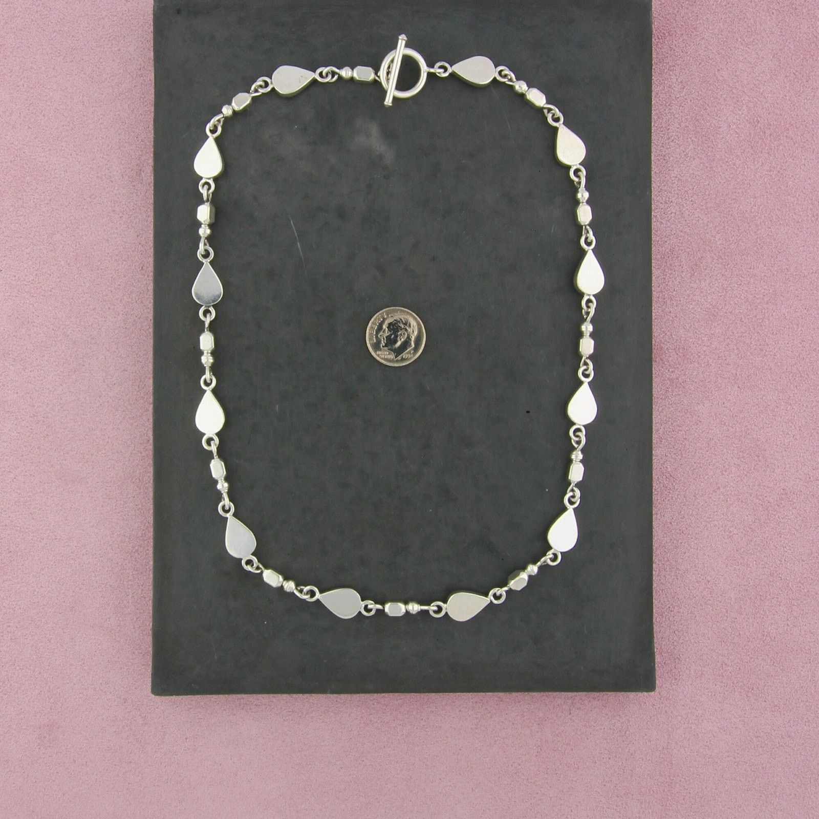 Mexicana mexico sterling silver tear drop toggle necklace 18in Size ONE SIZE - 2 Thumbnail