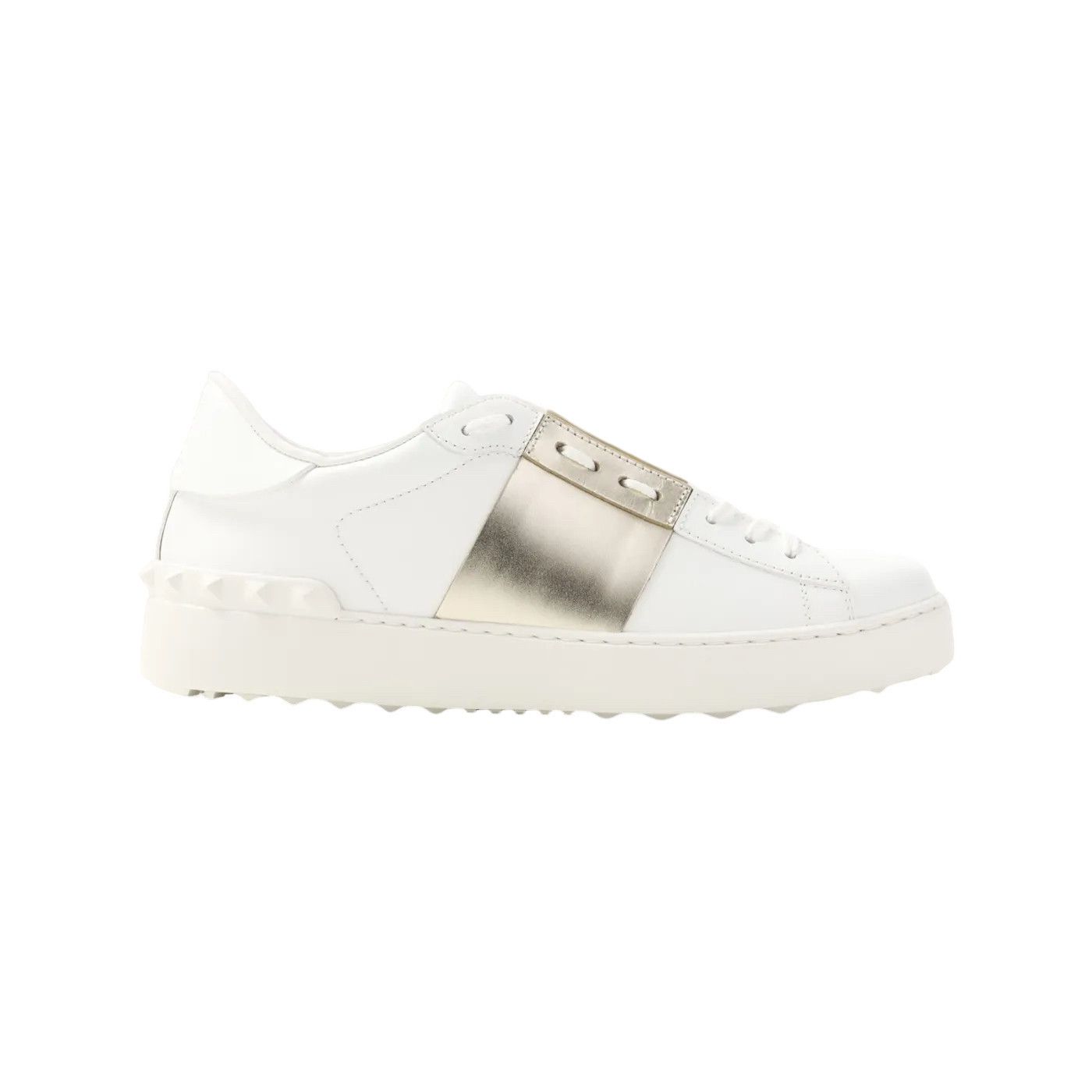 VALENTINO GARAVANI Open White/Platinum Sneakers New & Authen