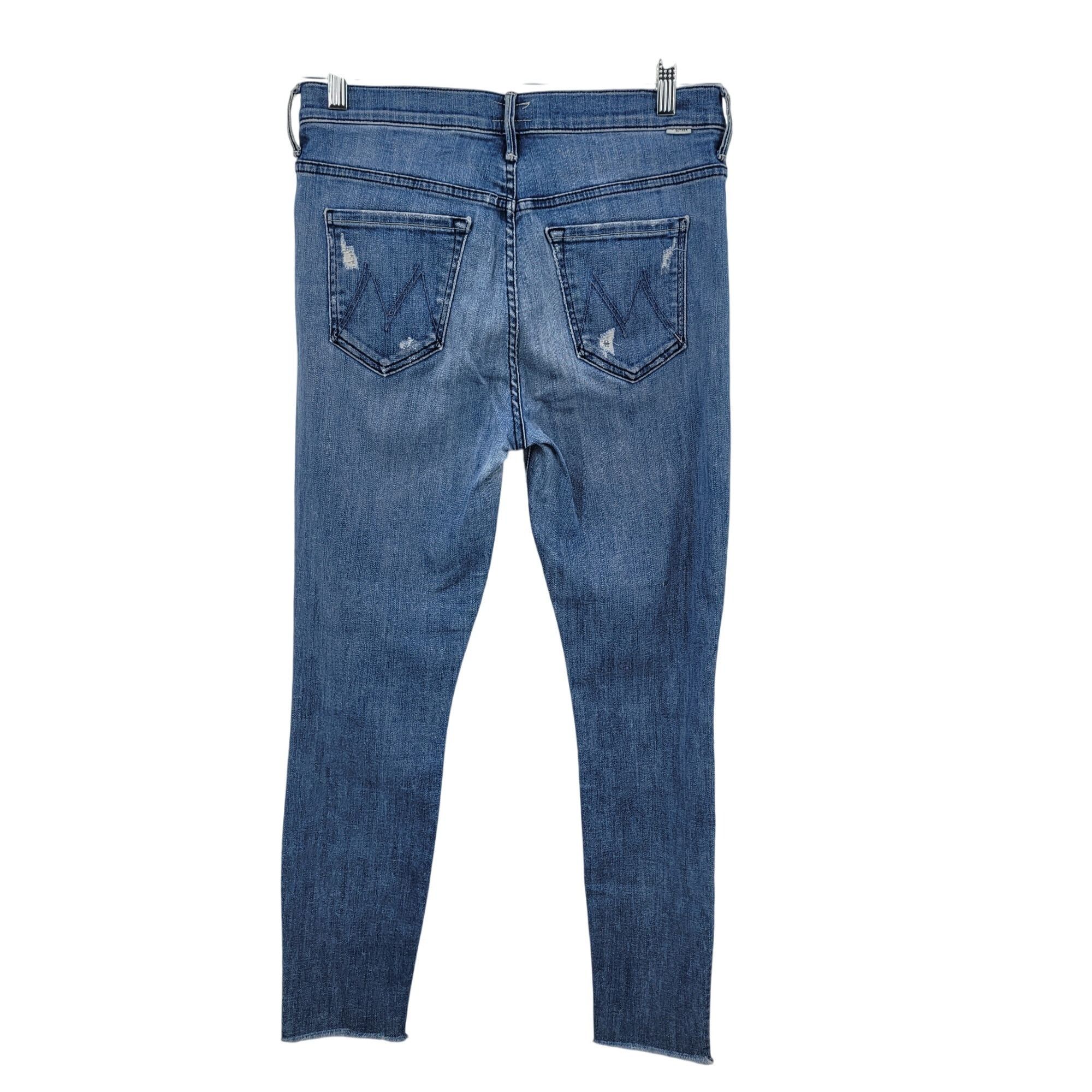 MOTHER Mother The Stunner Ankle Fray Graffiti Girl Jeans 29 Medium Size 29" - 10 Thumbnail