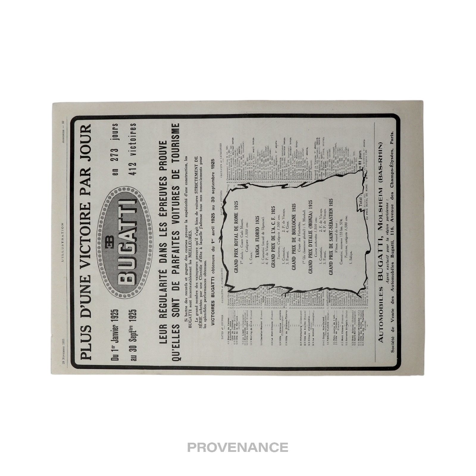 Bugatti 🔴 Bugatti Antique Vintage Newsprint Ad - Another Victory Size ONE SIZE - 7 Thumbnail