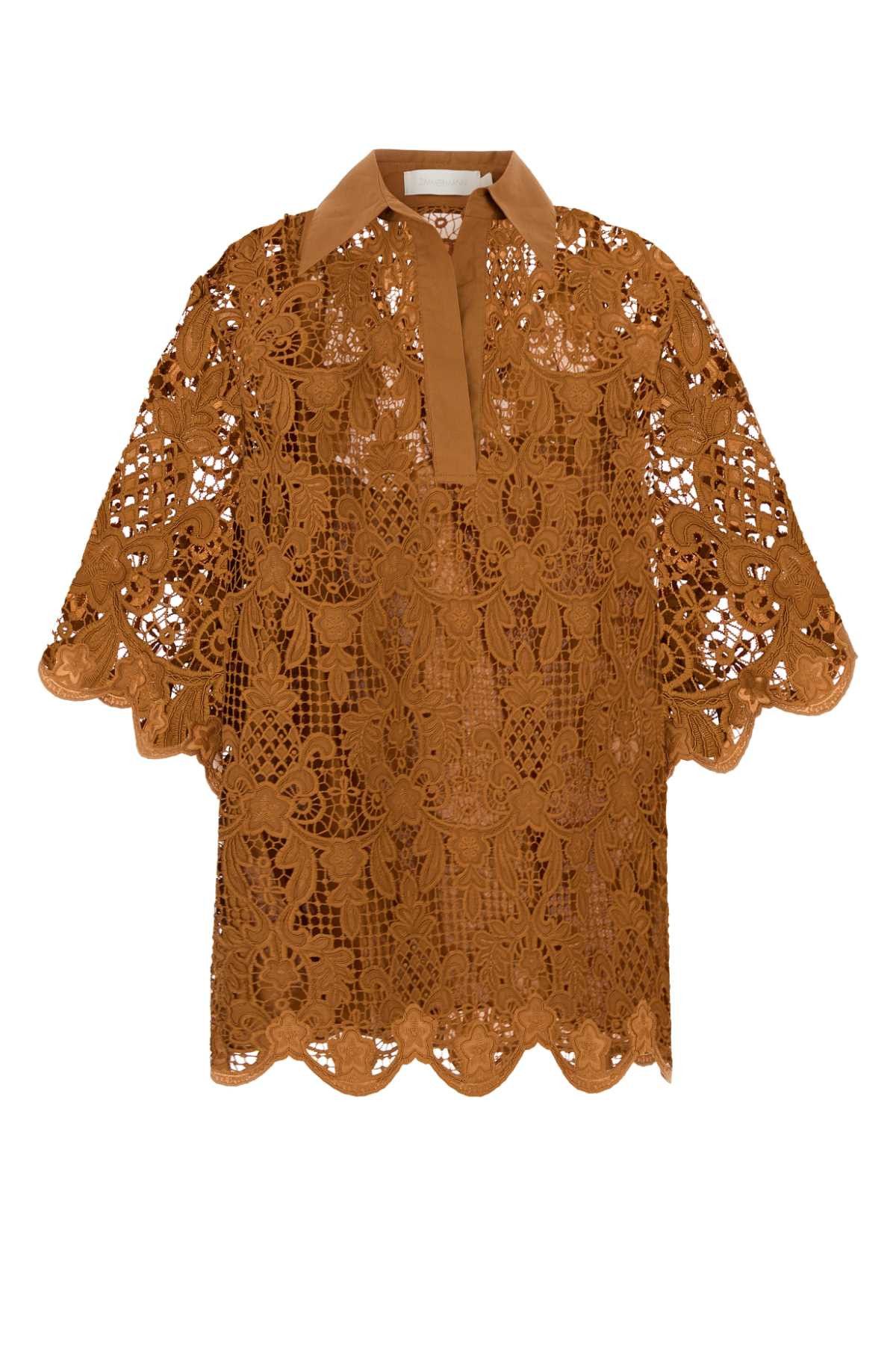 Zimmermann Orange Lace Coco Top Size M / US 6-8 / IT 42-44 - 1 Thumbnail