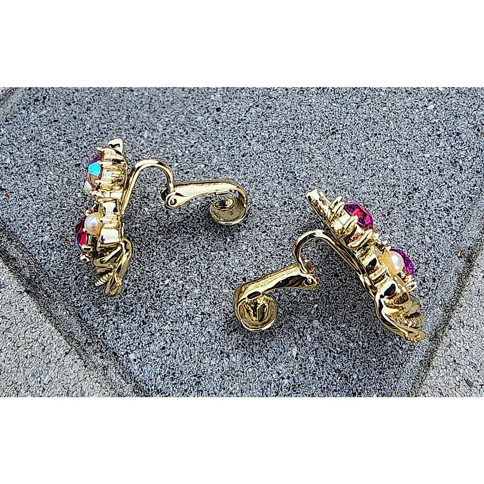 Designer VTG Signed Coro Aurora Borealis Rhinestone Demi Parure Set Size ONE SIZE - 9 Thumbnail