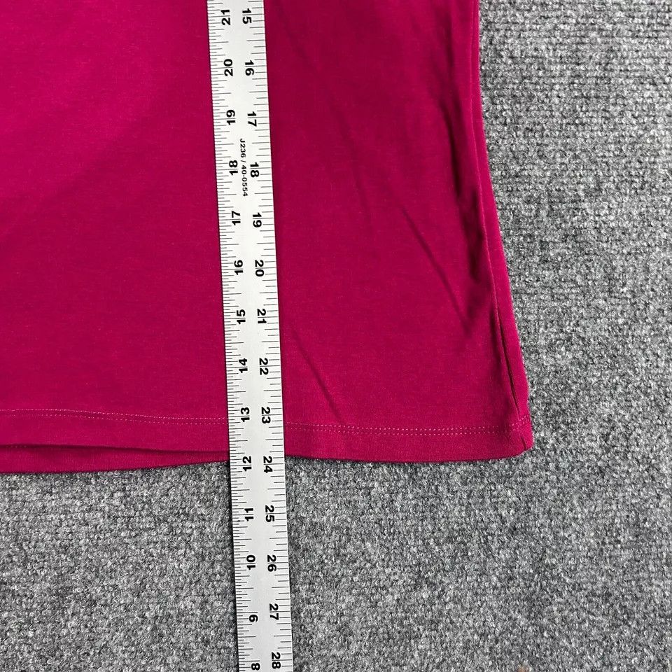 Talbots Talbots Top Womens Medium Pink V-Neck Casual Short Sleeve Size M / US 6-8 / IT 42-44 - 5 Thumbnail