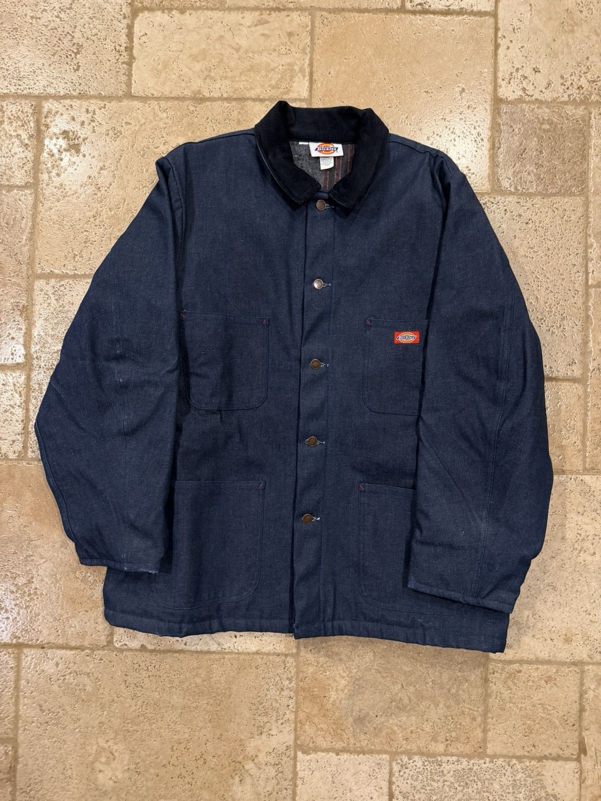 Dickies Vintage Dickies Denim Blanket Lined Chore Jacket Size US XL / EU 56 / 4 - 4 Thumbnail