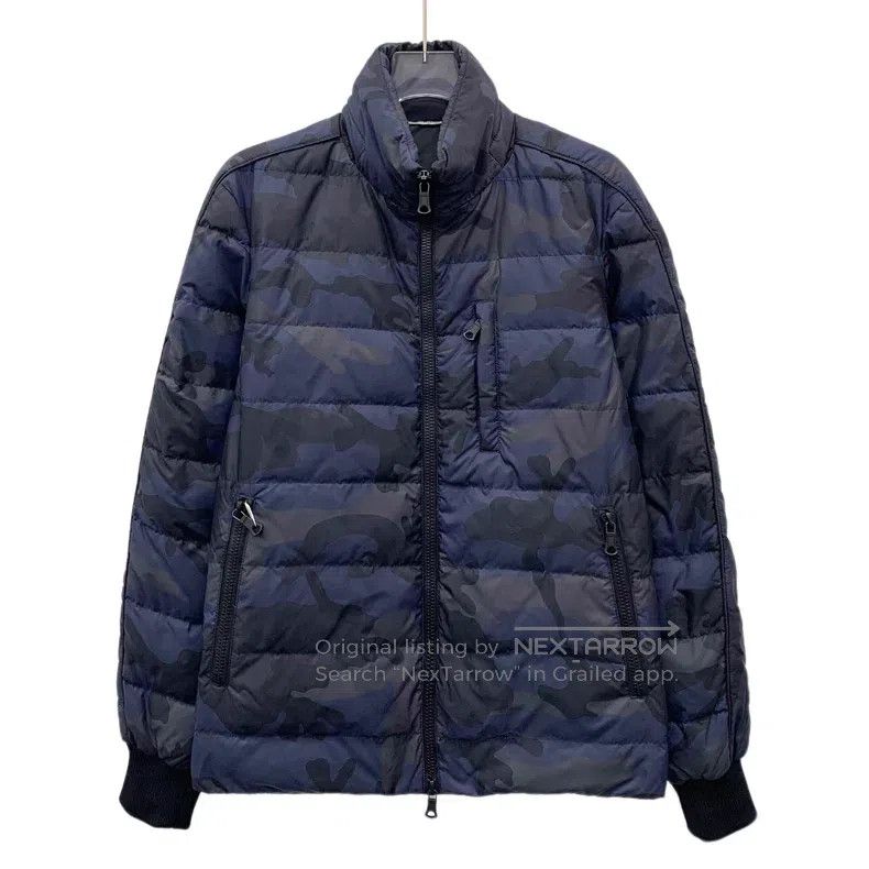 Valentino Valentino Dark blue camouflage stand-up collar zipper long Size US XS / EU 42 / 0 - 1 Thumbnail