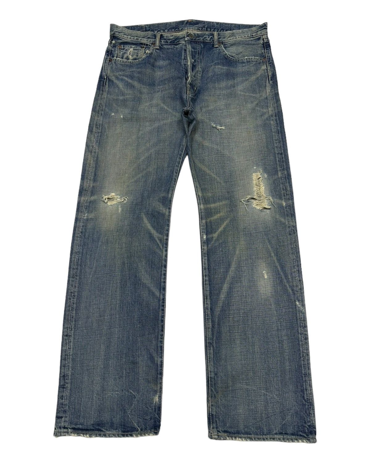 SPELLBOUND CLAW MARK BAGGY DISTRESSED DENIM JEANS