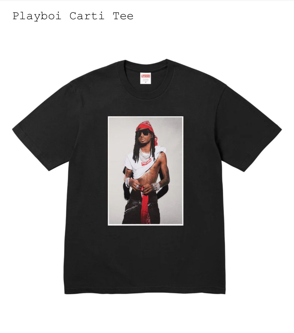 Playboi Carti x supreme shirt black