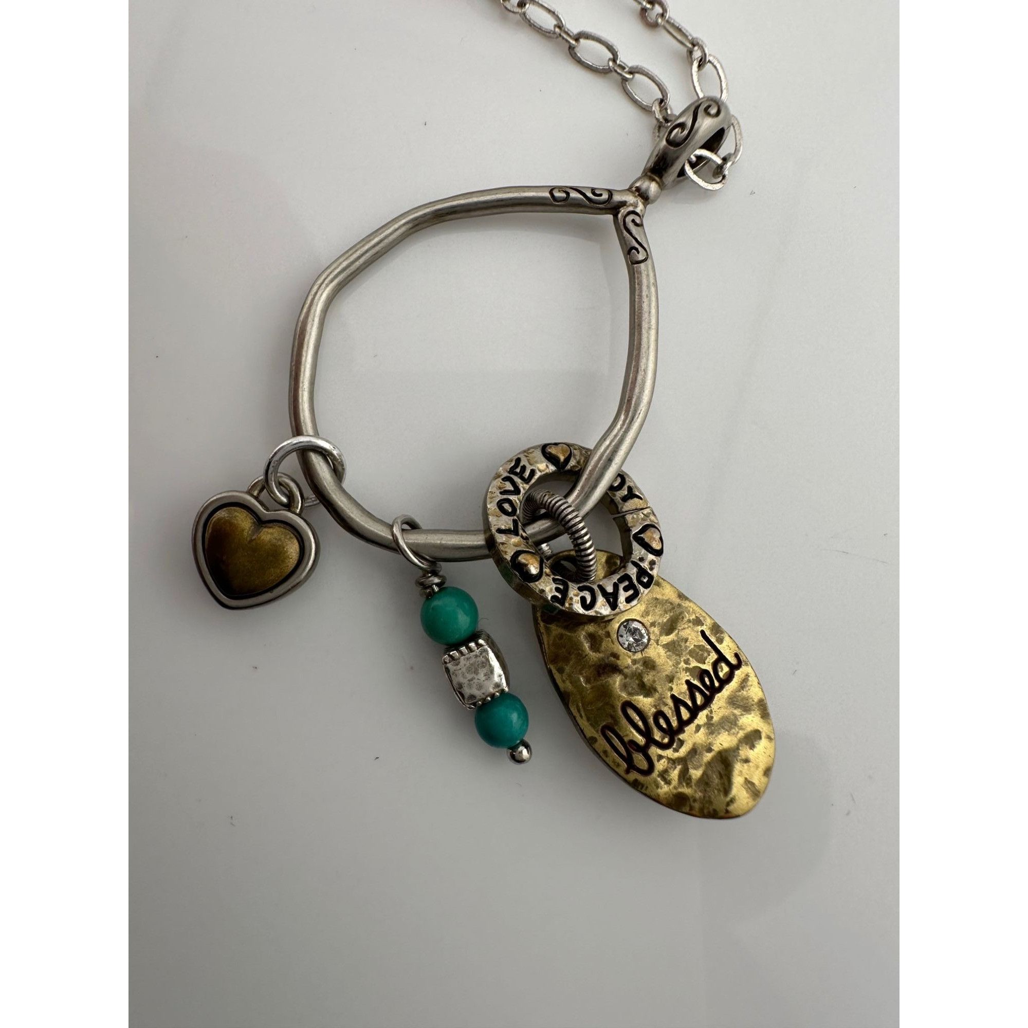Brighton Brighton *BLESSED* Charm Necklace - Joy * Peace * Love with Size ONE SIZE - 10 Thumbnail