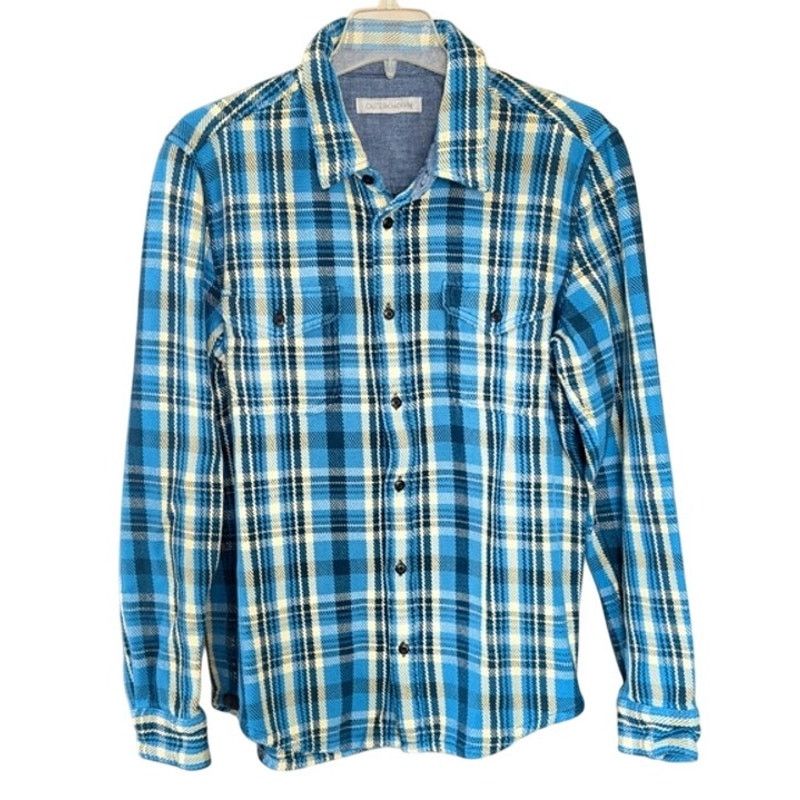 Outerknown Outerknown Blue Plaid Organic Cotton Flannel Shirt, Size L Size US L / EU 52-54 / 3 - 2 Thumbnail