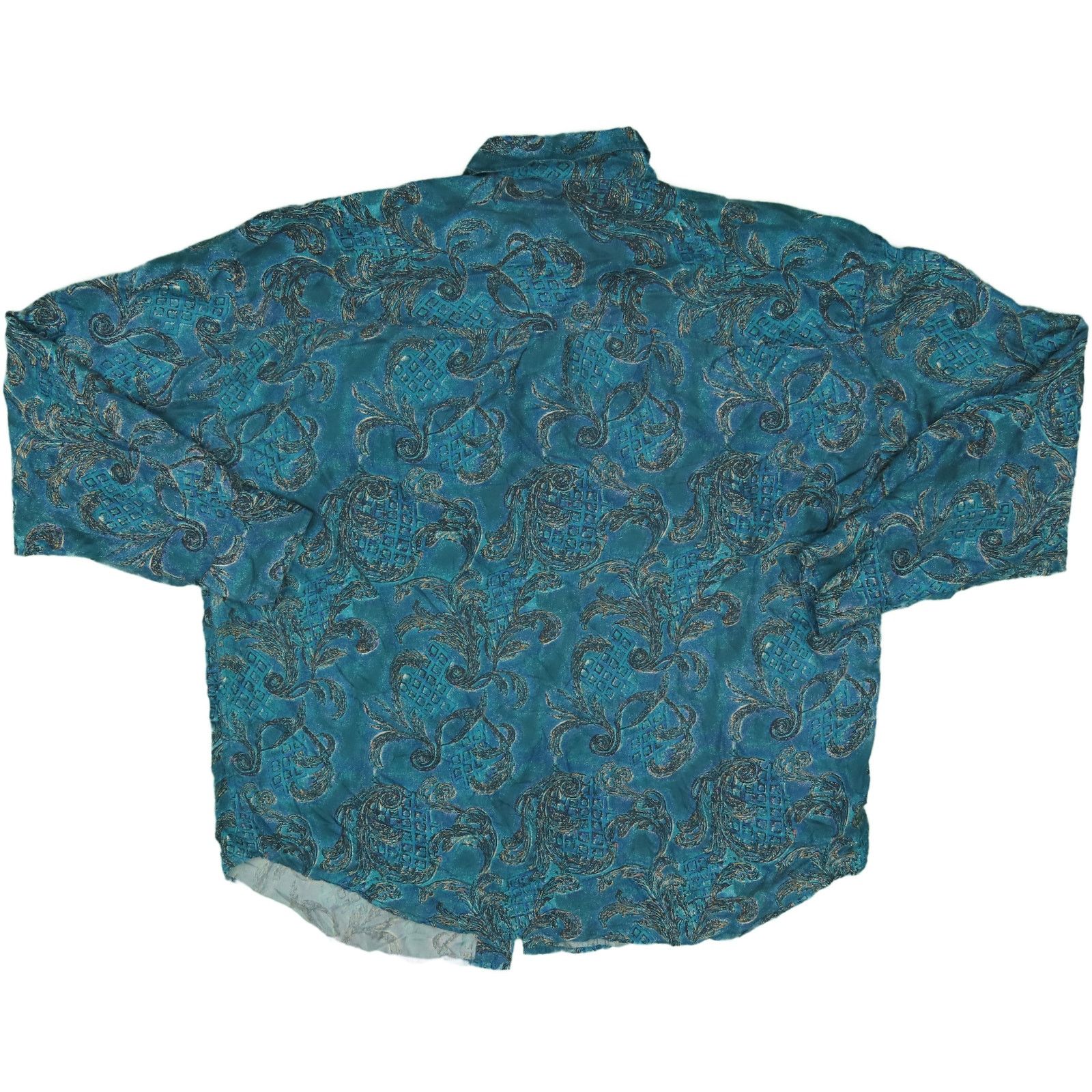 Vintage 90s Vintage Abstract Silk Shirt Size US L / EU 52-54 / 3 - 2 Thumbnail