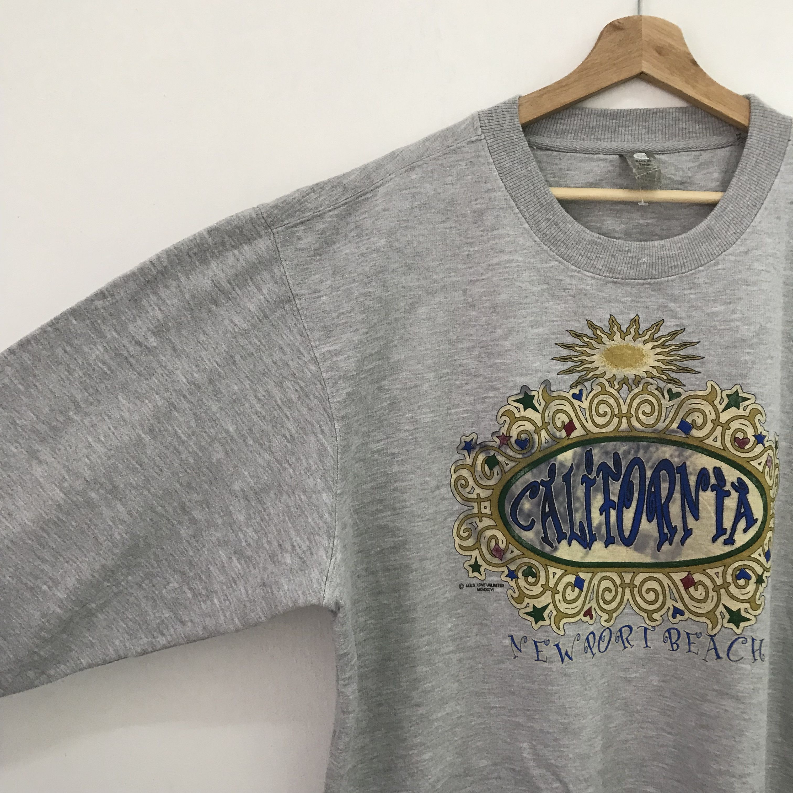 California Republic Vintage Newport Beach Gray Sweatshirt - 458 Size US XL / EU 56 / 4 - 4 Thumbnail