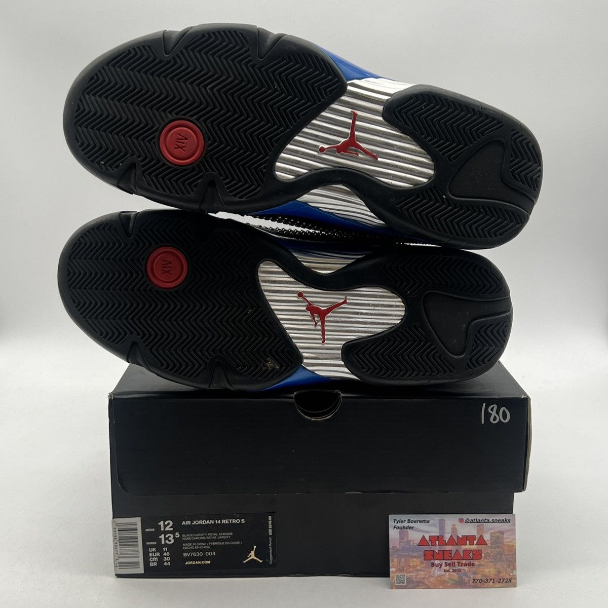 Jordan Brand Supreme x air Jordan 14 black varsity Royal Size US 12 / EU 45 - 8 Thumbnail